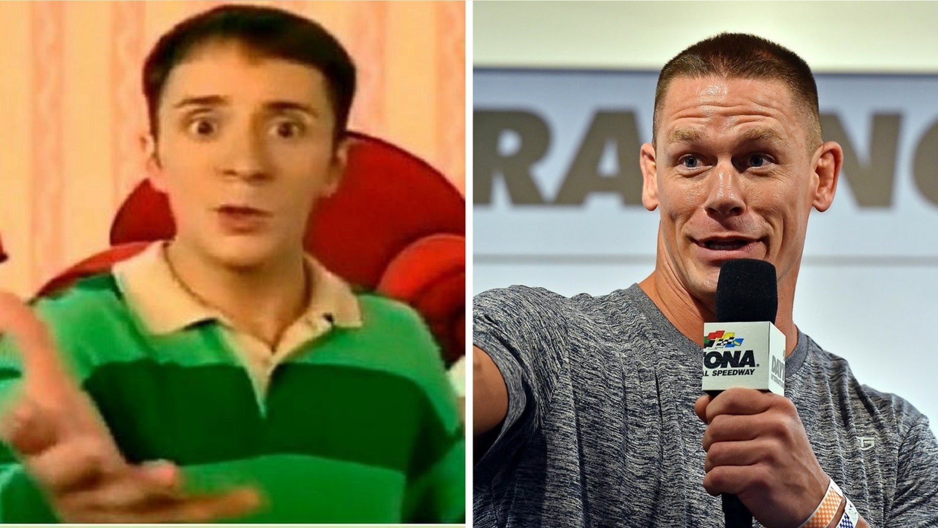 Steve Burns joked he would fight John Cena for the hosting gig of "Blue's Clues."