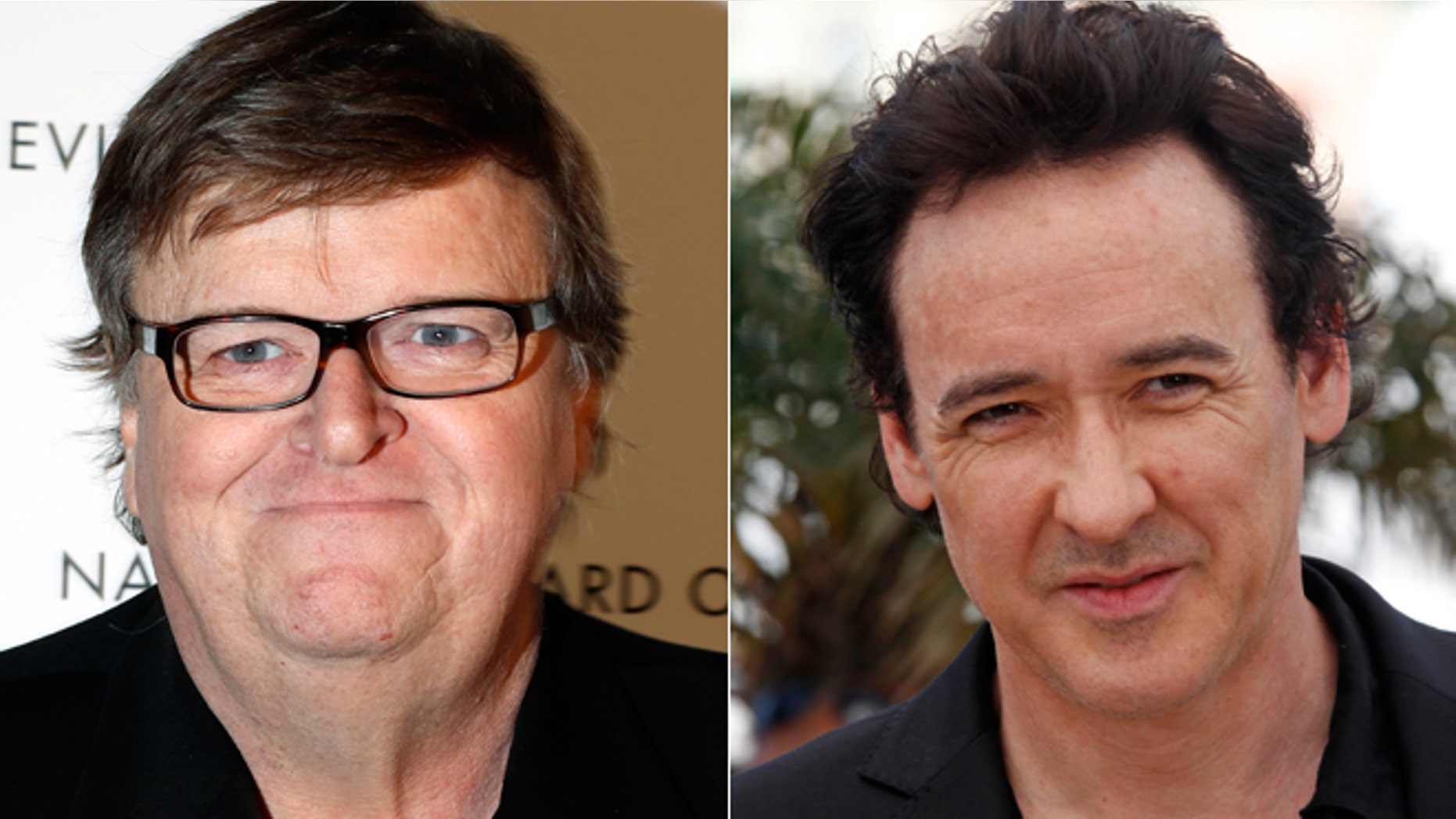 Michael Moore, left and John Cusack have both commented on the recent NSA scandal.