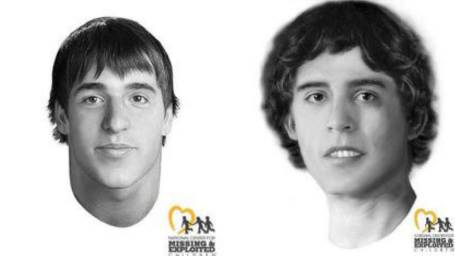 The facial reconstruction images of John Doe # 10, left, and John Doe # 13, two of John Wayne Gacy’s victims.