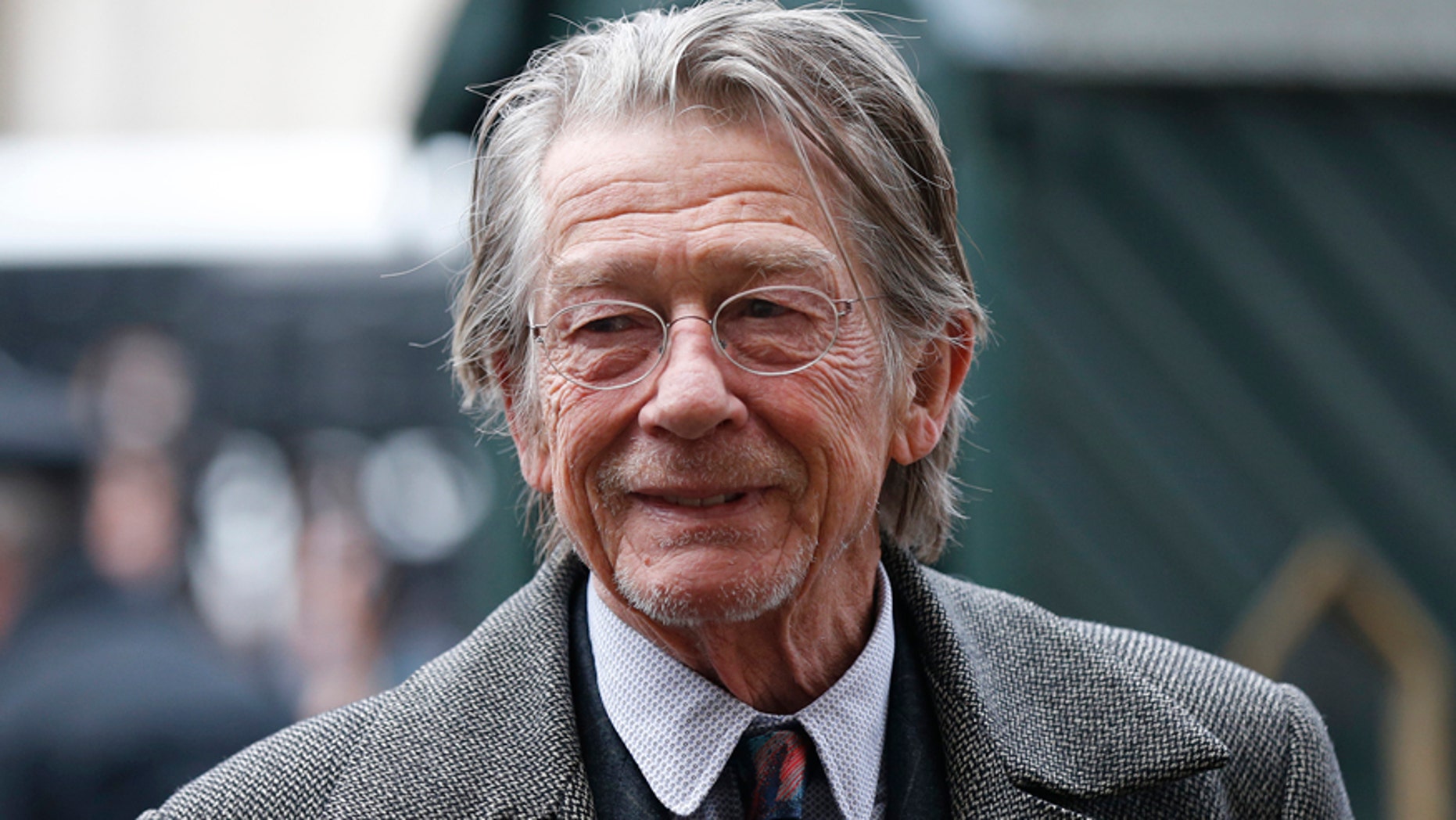 Actor John Hurt arrives for a memorial service for actor and director Richard Attenborough.