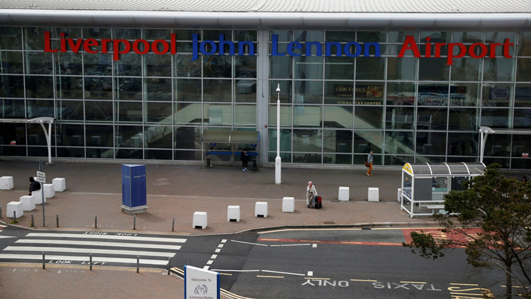 May 19, 2016: A general view of the outside of the passenger terminal at Liverpool John Lennon Airport in Liverpool, England.
