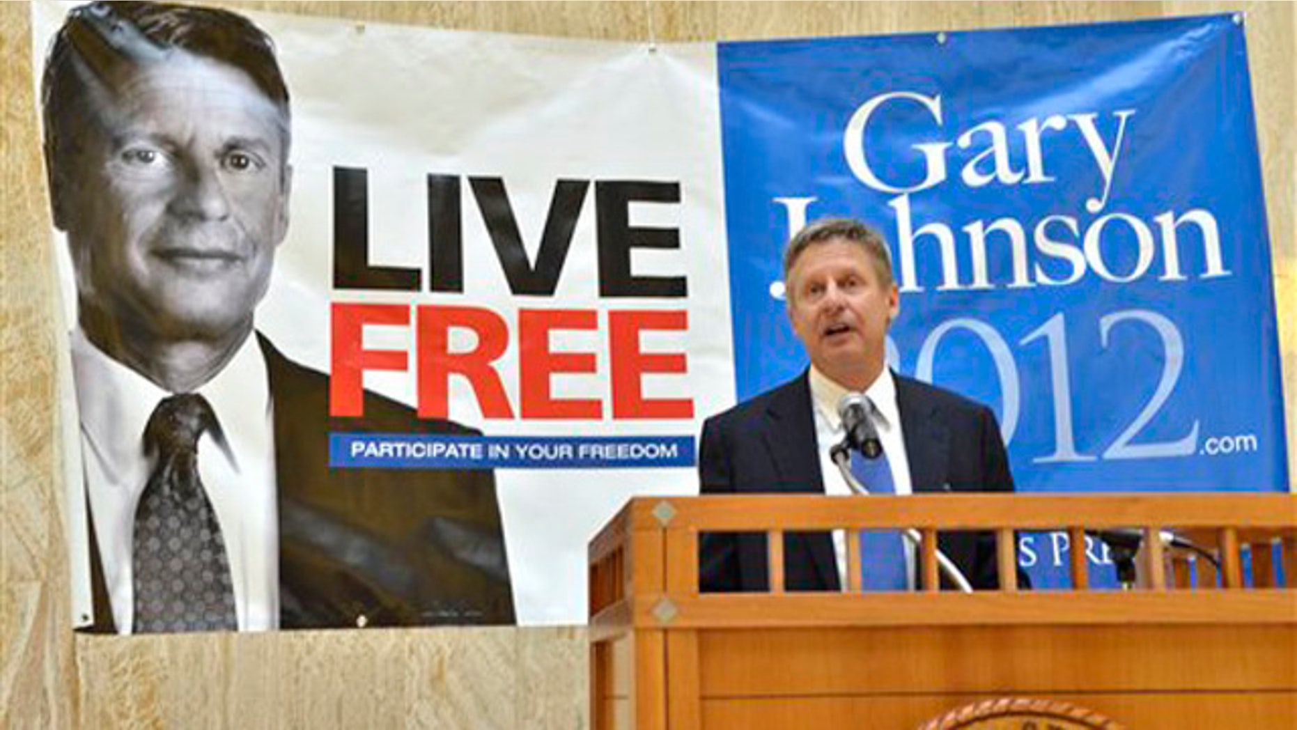 Dec. 28, 2011: Former New Mexico Gov. Gary Johnson announces his bid for the Libertarian Party nomination for president in Santa Fe, N.M.