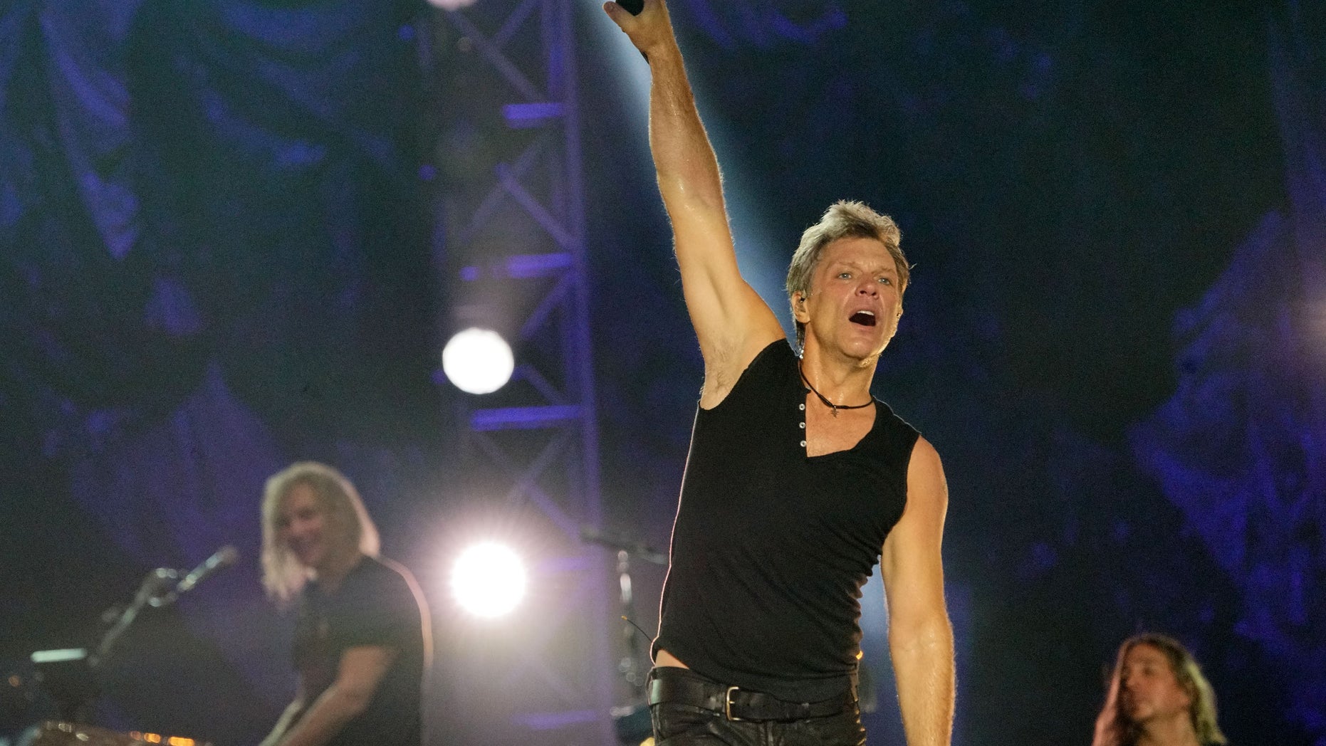 September 2015. Bon Jovi performing at the Singapore Grand Prix.