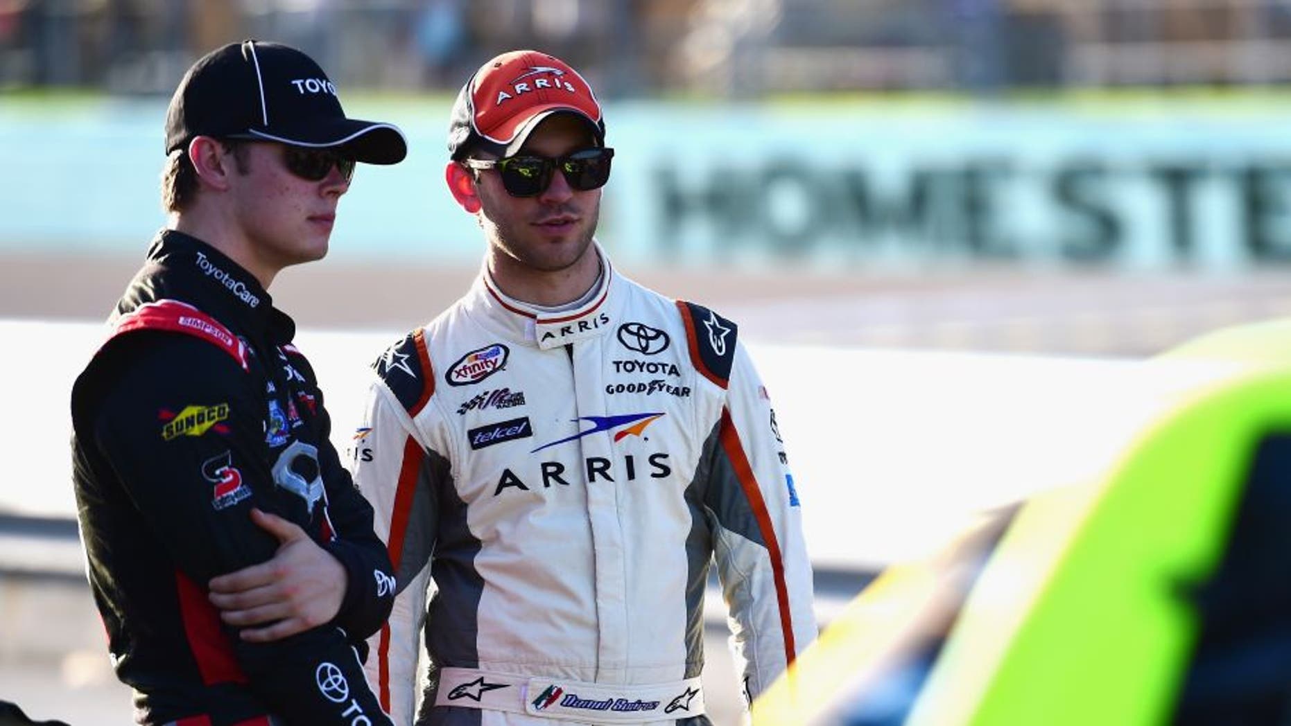 during qualifying for the NASCAR Camping World Truck Series Ford EcoBoost 200 at Homestead-Miami Speedway on November 20, 2015 in Homestead, Florida.