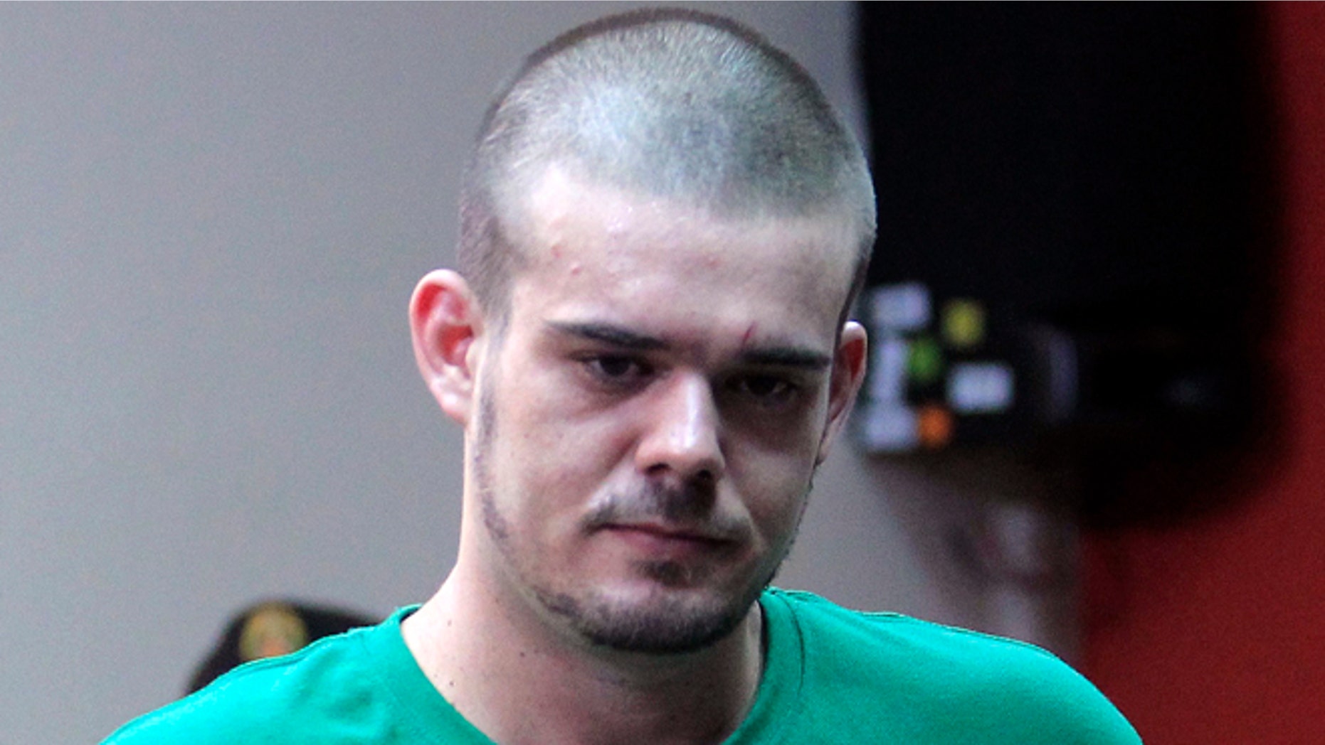January 13, 2012: Dutch citizen Joran Van der Sloot walks inside the courtroom during the reading of his verdict, in the Lurigancho prison in Lima.