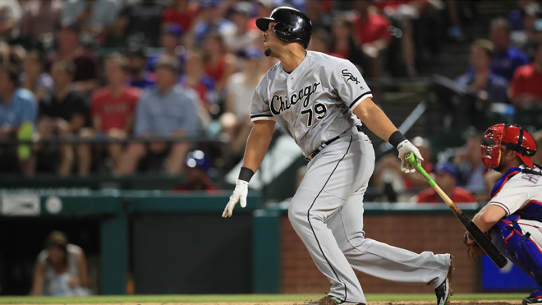 ARLINGTON, TX - MAY 10: Jose Abreu #79 of the Chicago White Sox at Globe Life Park in Arlington on May 10, 2016 in Arlington, Texas. (Photo by Ronald Martinez/Getty Images)