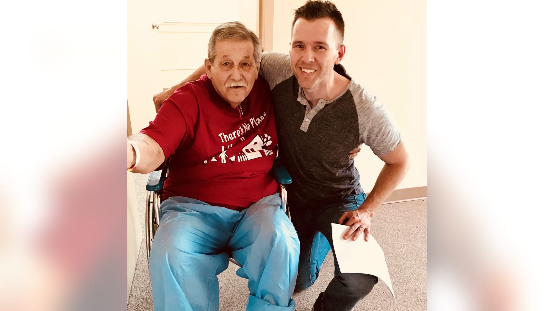 Joshua Rogers and his father.