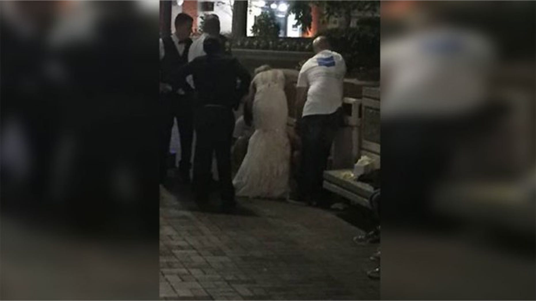 Julie Stroyne performed CPR on a stranger outside of her wedding reception.