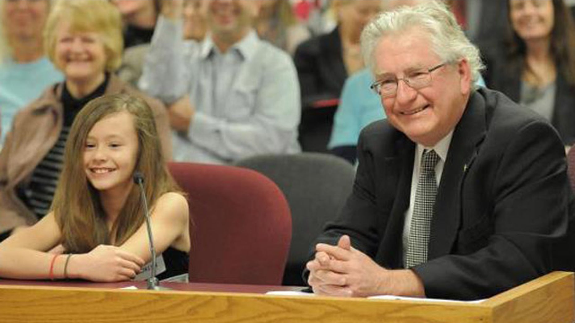 Missouri state Rep. Pat Conway joins elementary schoolers in trying to make jumping jacks official state exercise.