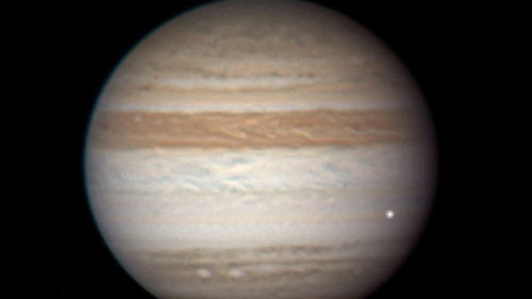 This photo of Jupiter taken June 3, 2010 by Australian amateur astronomer Anthony Wesley shows a bright fireball from an apparent meteor or other object. Skywatcher Christopher Go of the Philippines also caught the event on video.