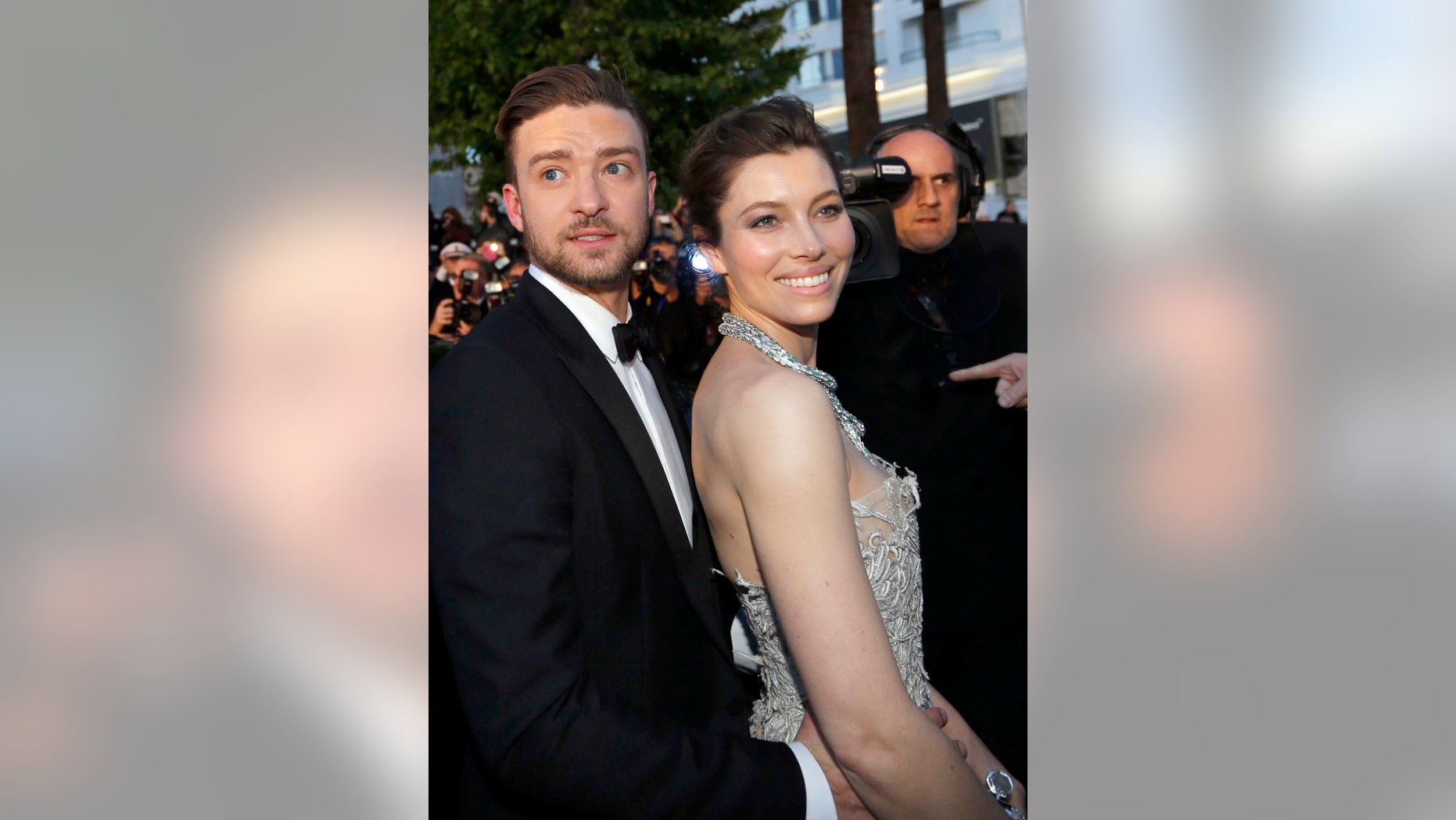 May 19, 2013. Actor and singer Justin Timberlake (L) and actress Jessica Biel leave after the screening of the film "Inside Llewyn Davis" in competition during the 66th Cannes Film Festival in Cannes.
