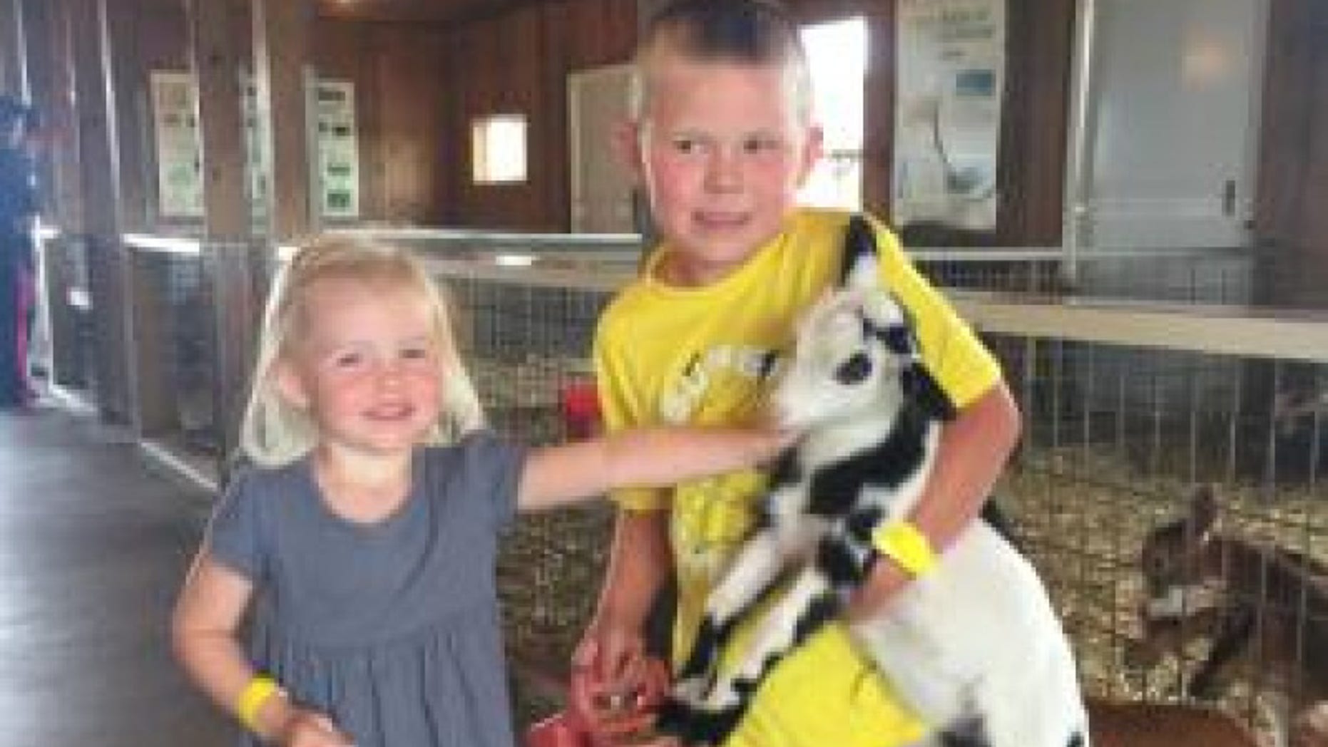 Kade, right, is pictured with his sister, Kallan, who died earlier this week.