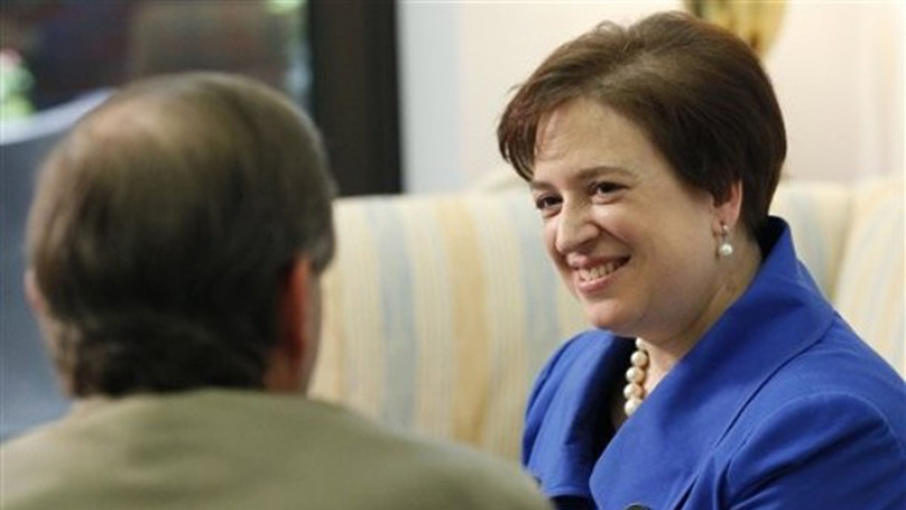 Supreme Court nominee Elena Kagan meets with Sen. Tom Udall, D-N.M., on Capitol Hill May 26. (AP Photo)
