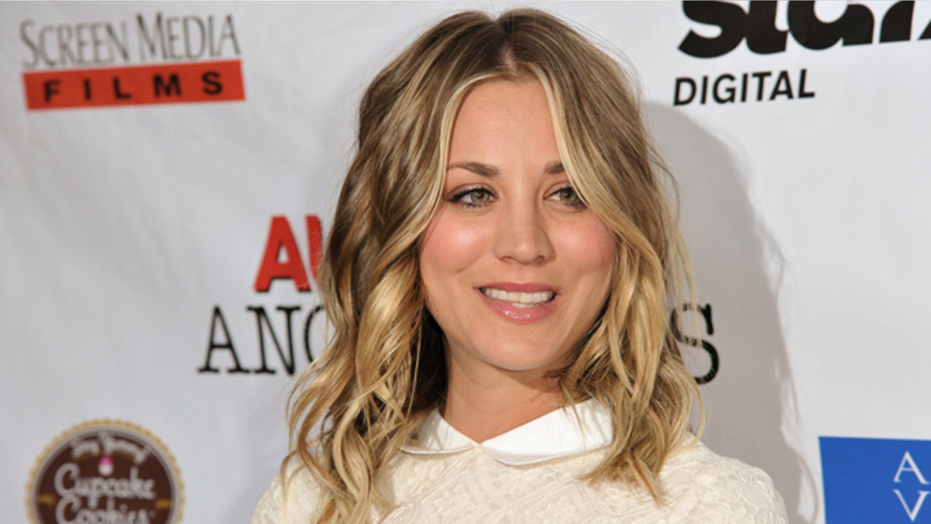 Kaley Cuoco arrives at the LA Premiere of "Authors Anonymous" on Wednesday, April 9, 2014, in Los Angeles. (Photo by Richard Shotwell/Invision/AP) ORG XMIT: CAPS101