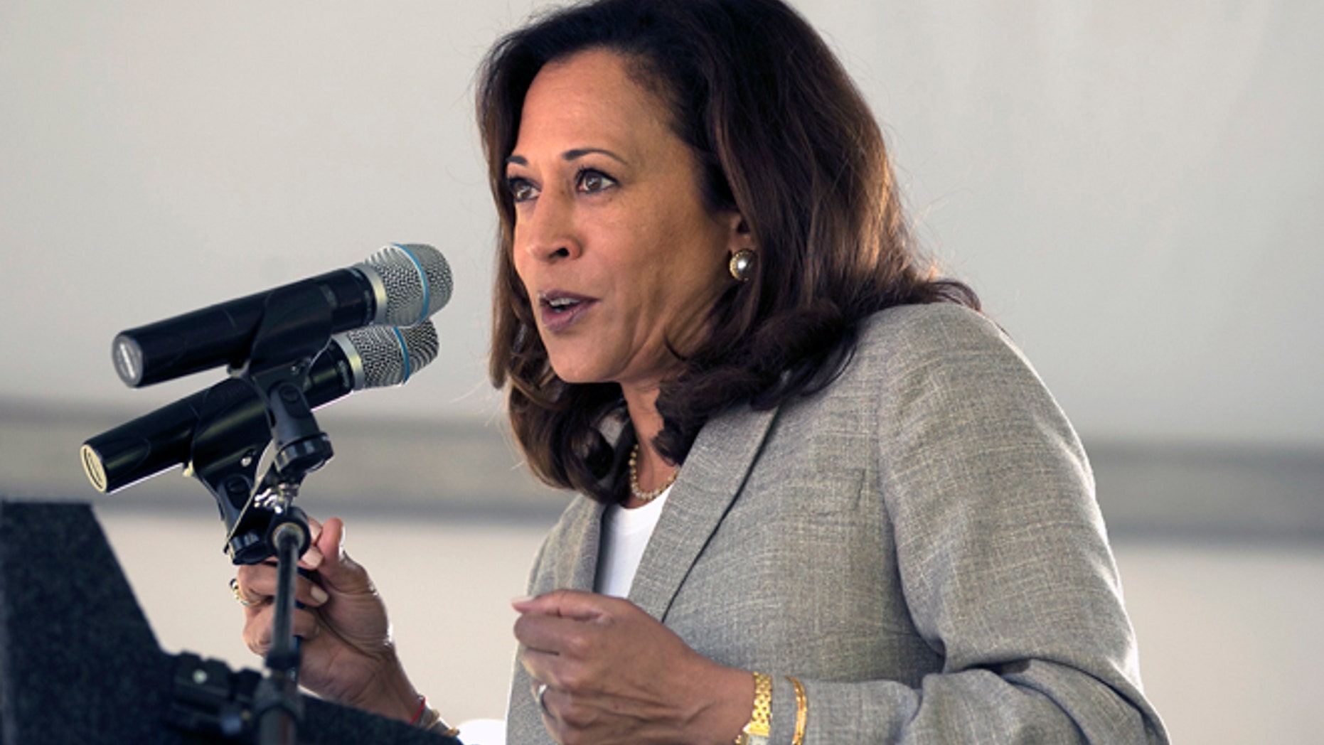 Sen. Kamala Harris, D-Calif., at the 21st Annual Lake Tahoe Summit on August 22, 2017.