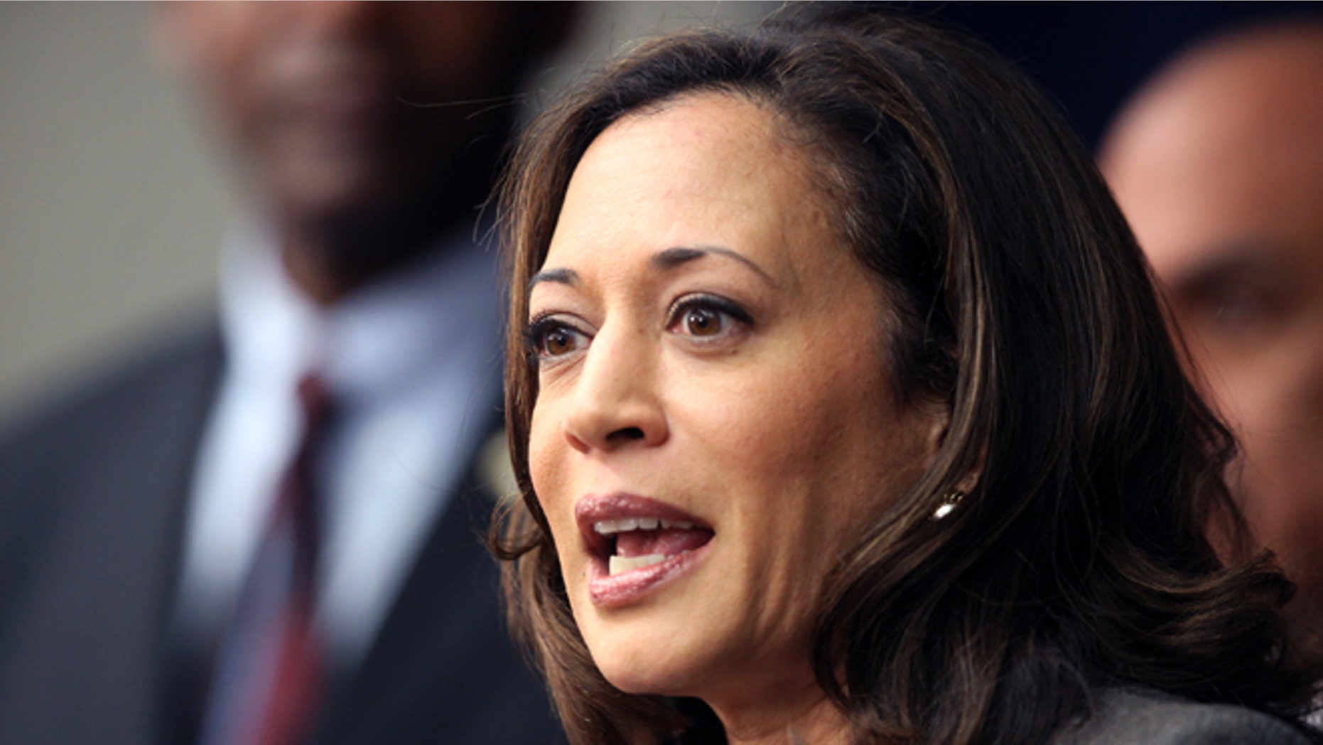 Nov. 16, 2012: California Attorney General Kamala Harris speaks during a news conference in Los Angeles.