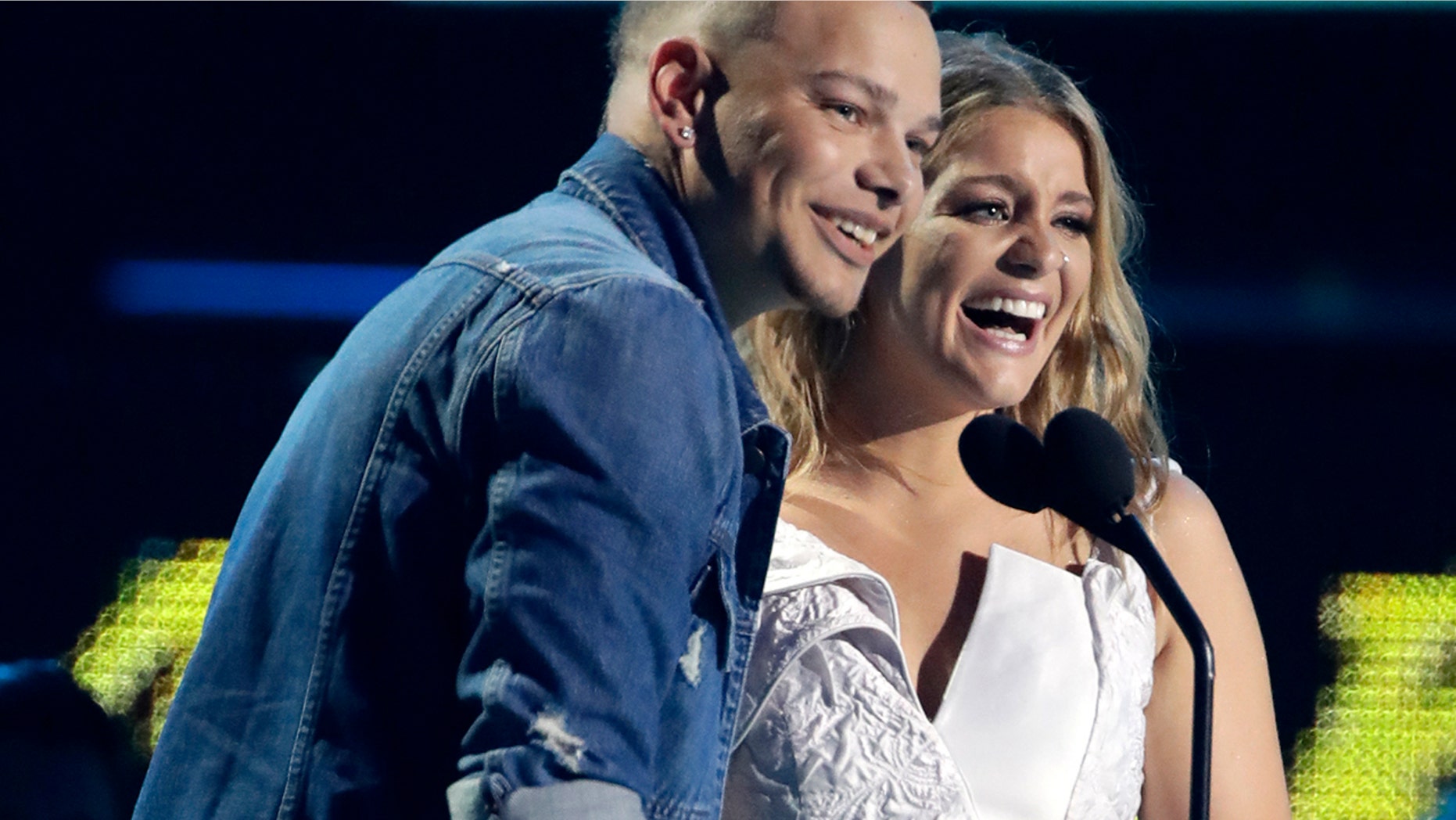 Kane Brown, left, and Lauren Alaina, won an award for "What Ifs."