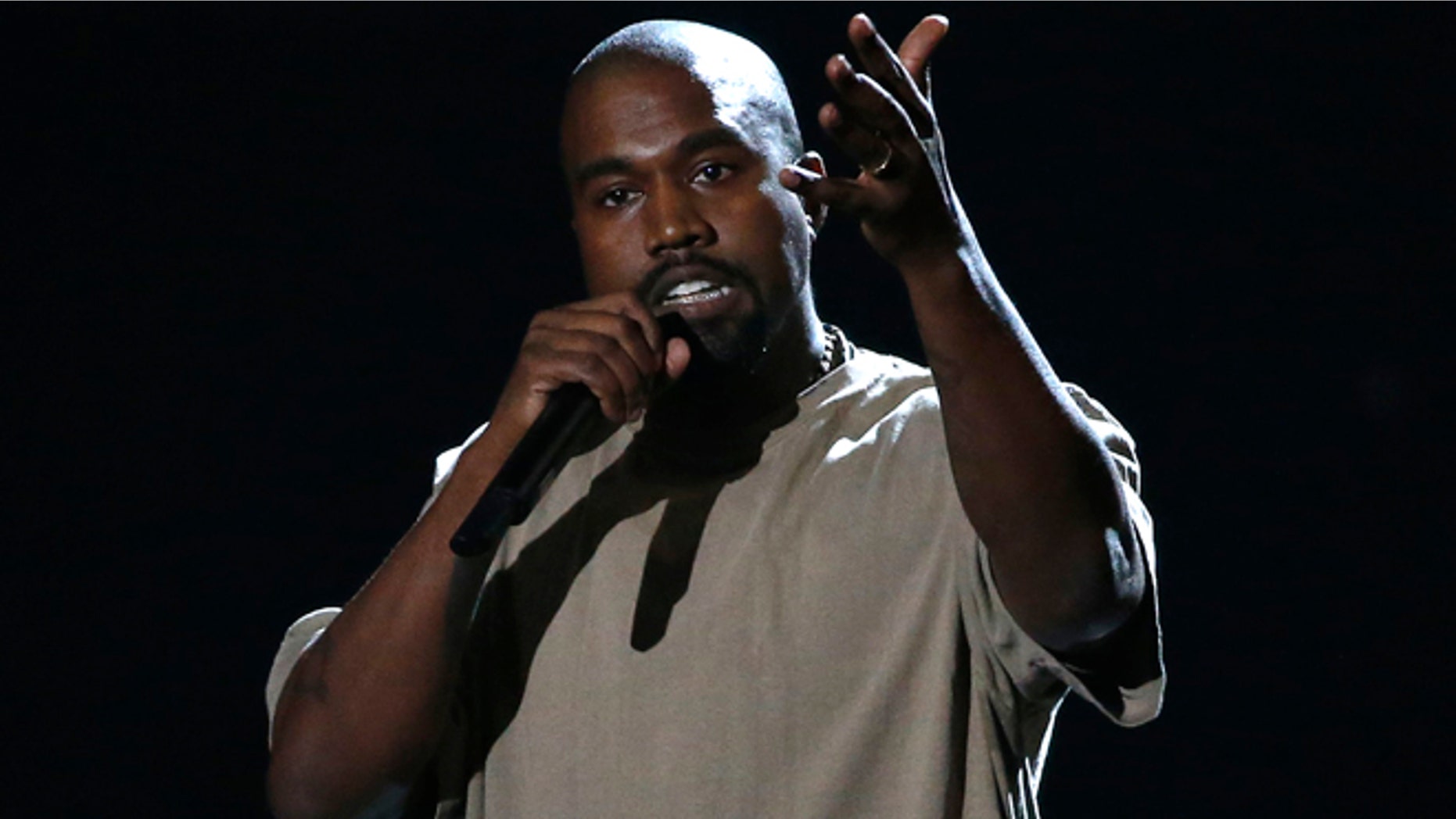 August 30, 2015. Kanye West accepts the Video Vanguard Award at the 2015 MTV Video Music Awards in Los Angeles.
