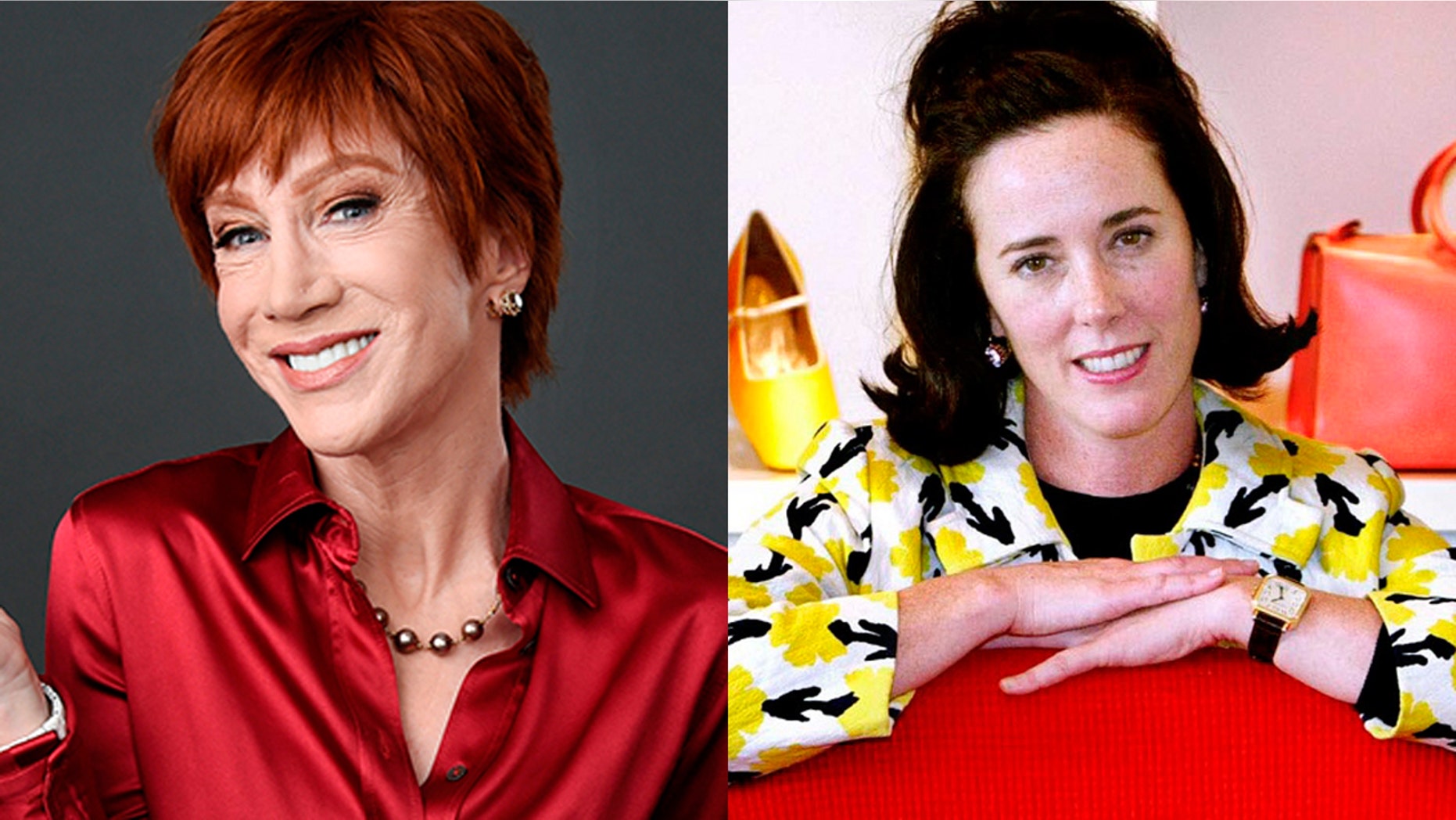 Kathy Griffin paid tribute to the late fashion designer Kate Spade while accepting her LGBTQ activism award honor in West Hollywood, Calif.