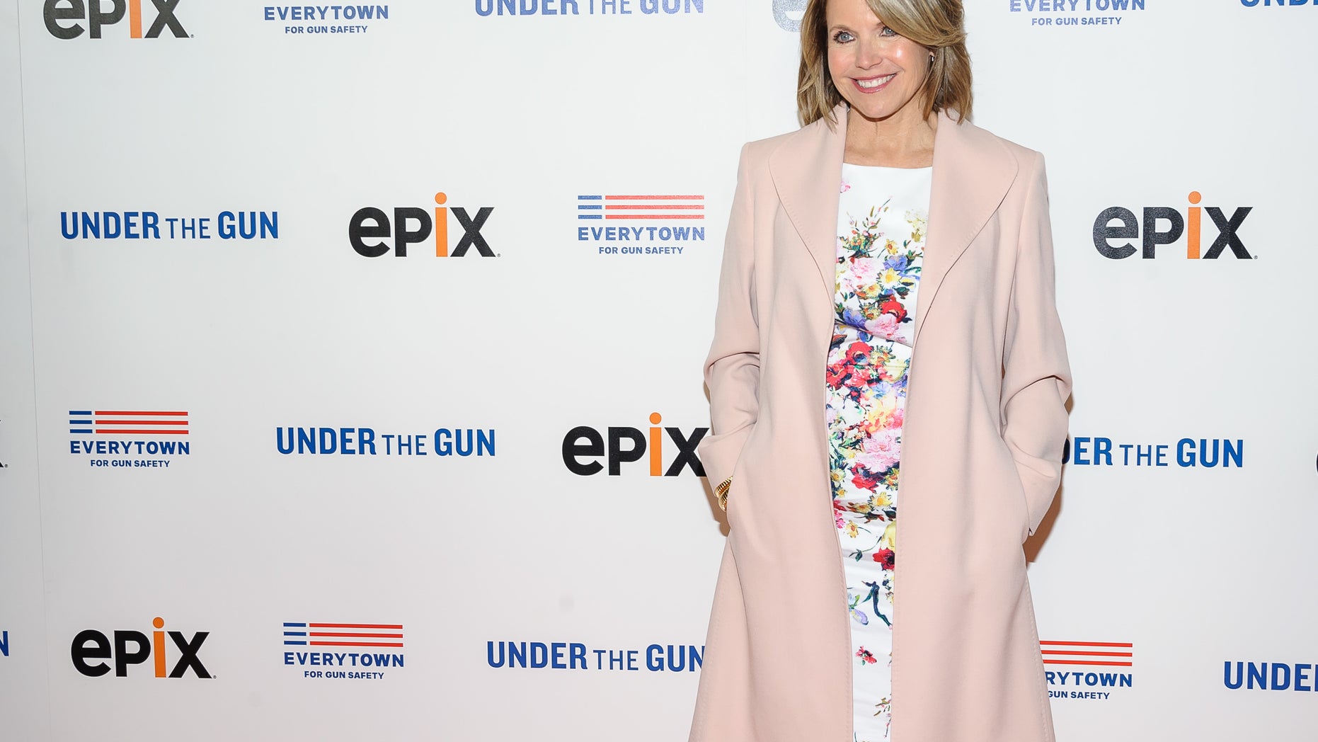 n this May 12, 2016, file photo, Katie Couric attends the premiere of her documentary, "Under The Gun", hosted by The Cinema Society in New York.