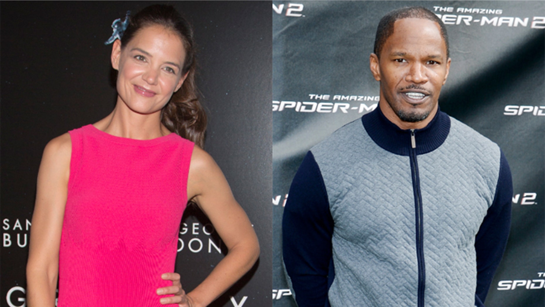 Katie Holmes, left, and Jamie Foxx have been rumored to be dating.