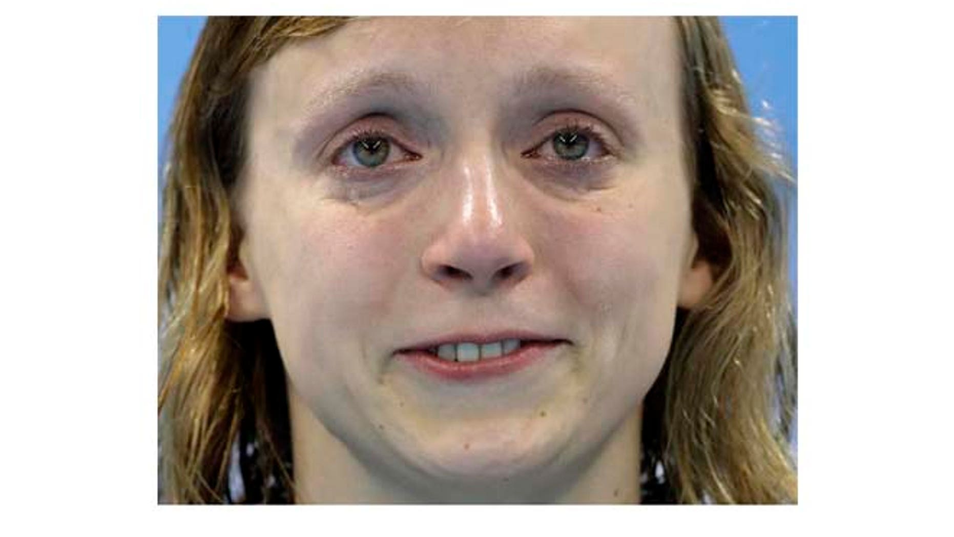 Aug. 12: Katie Ledecky cries, after winning gold, in the women's 800-meter freestyle medals ceremony during the swimming competitions at the 2016 Summer Olympics in Rio de Janeiro, Brazil.