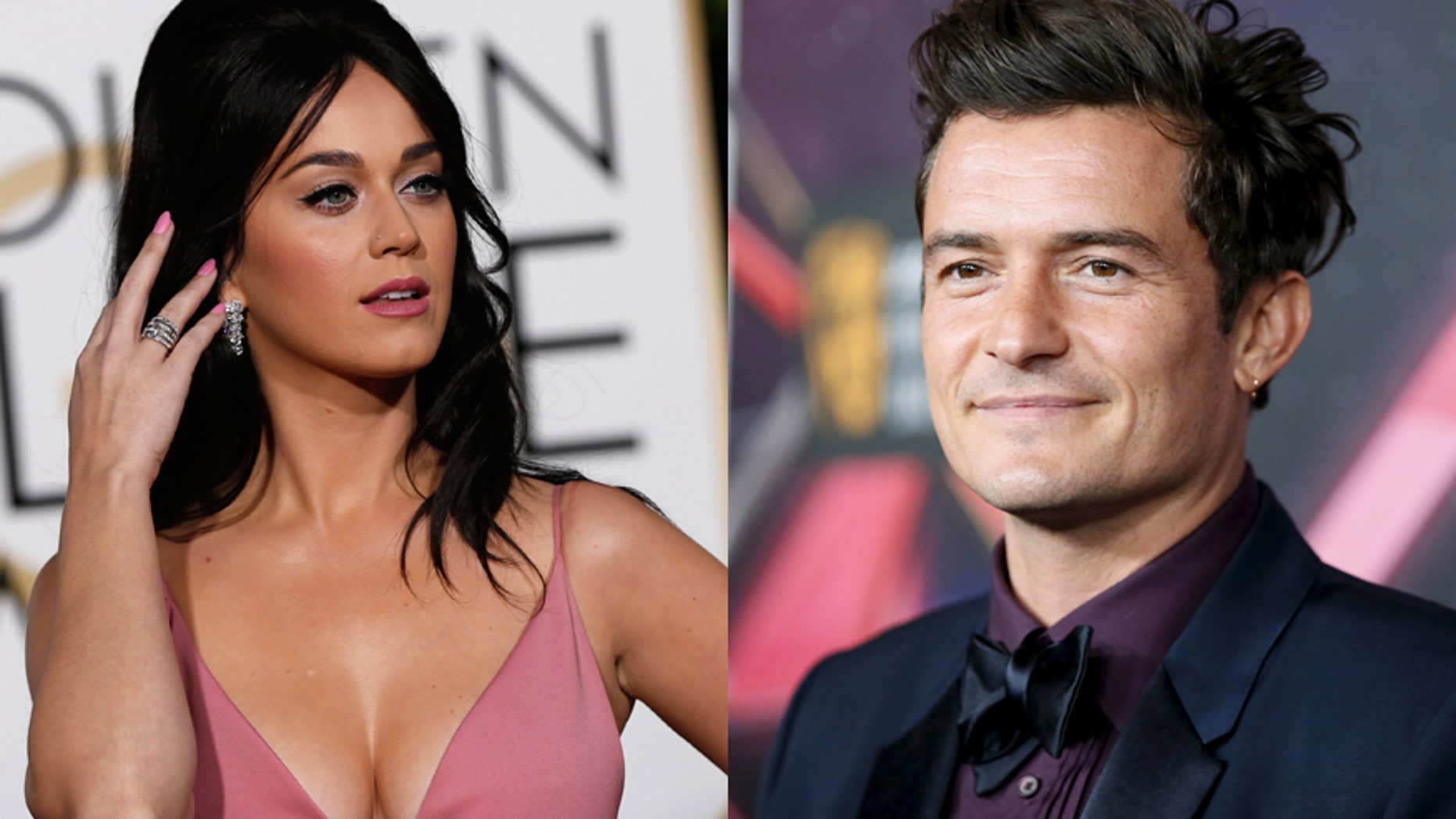 Singer Katy Perry (left) and actor Orlando Bloom.