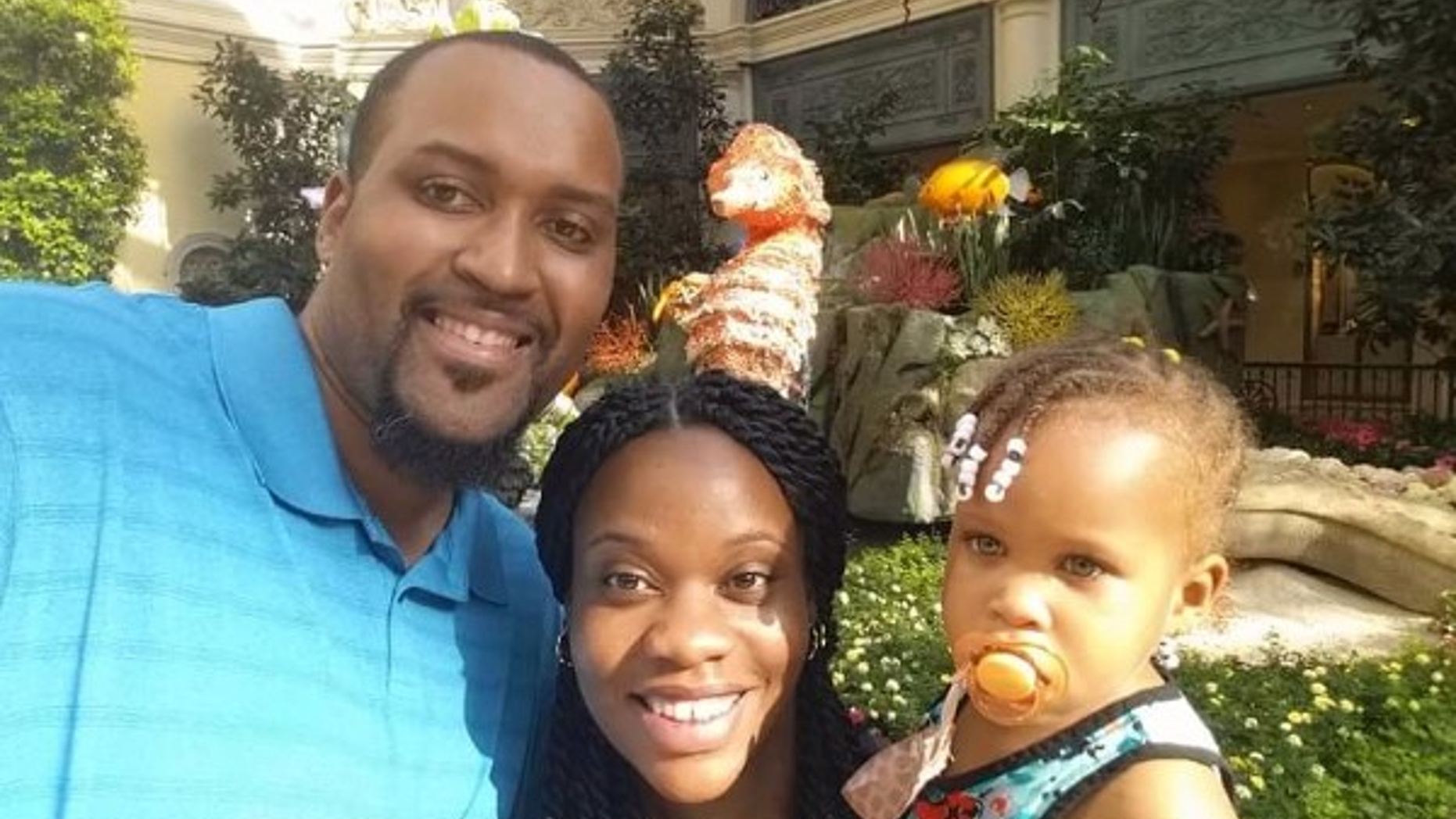 Kayleigh Ferguson-Walker is pictured with her husband Ramon and their now-3-year-old daughter, Aaliyah.