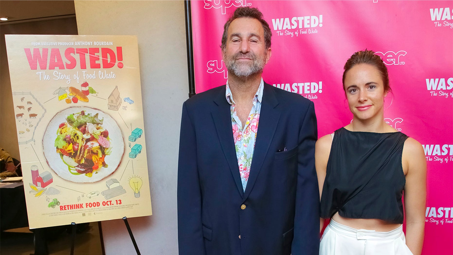 Restaurateur Ken Friedman, seen here with a guest at a 2017 film premiere, has been accused of sexual harassment by his former employees.