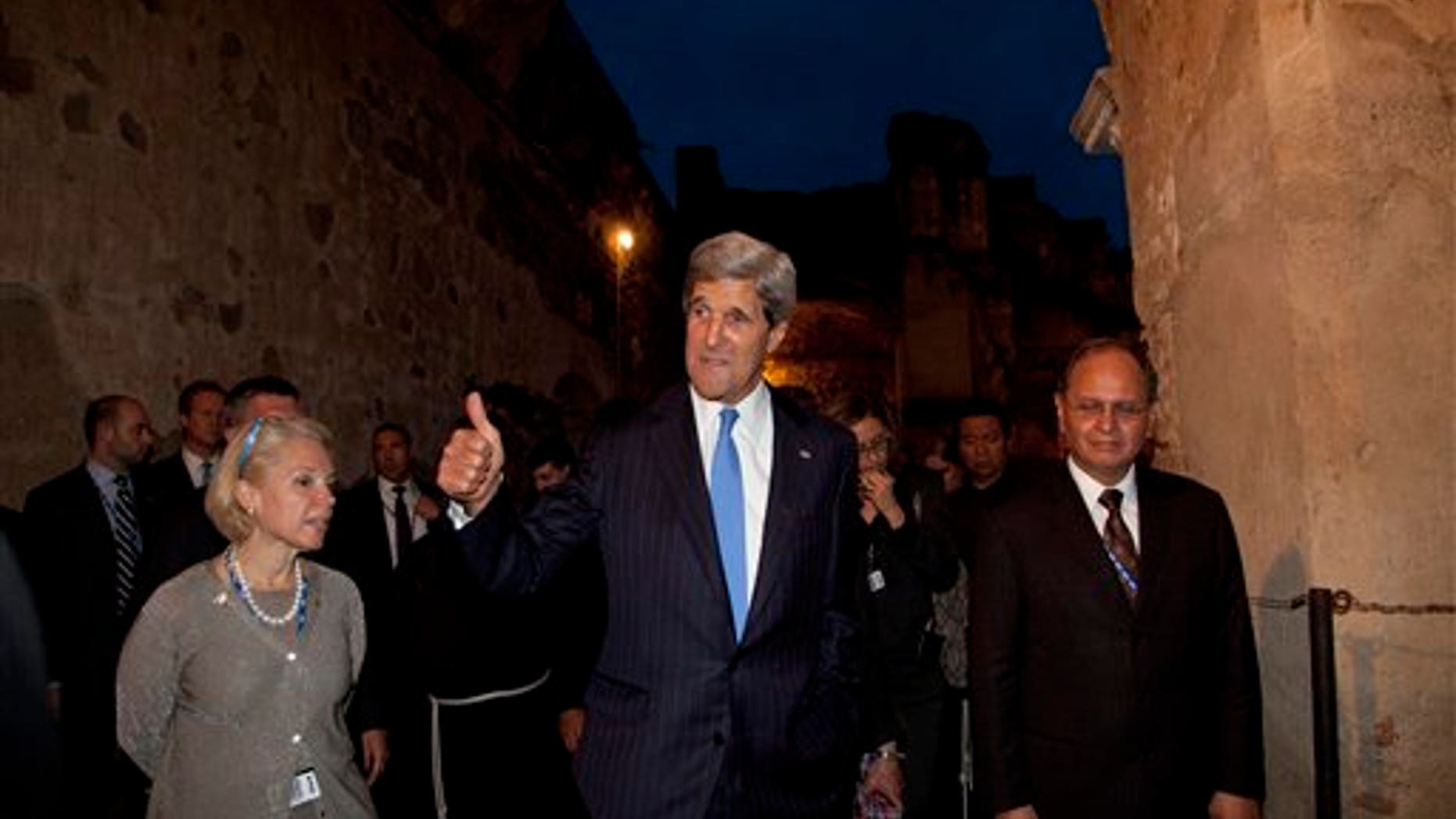 U.S. Secretary of State John Kerry visiting San Francisco Church in Antigua Guatemala, Tuesday, June 4, 2013.