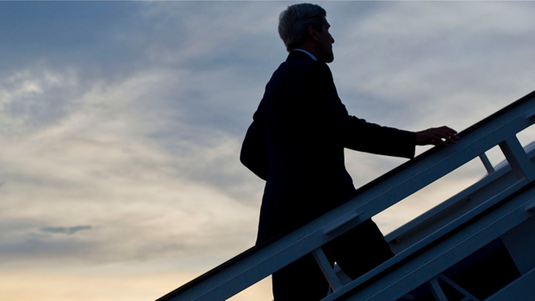 Aug 14, 1015: Secretary of State John Kerry boards his aircraft prior to his departure at Jose Marti International Airport in Havana, Cuba. (AP)