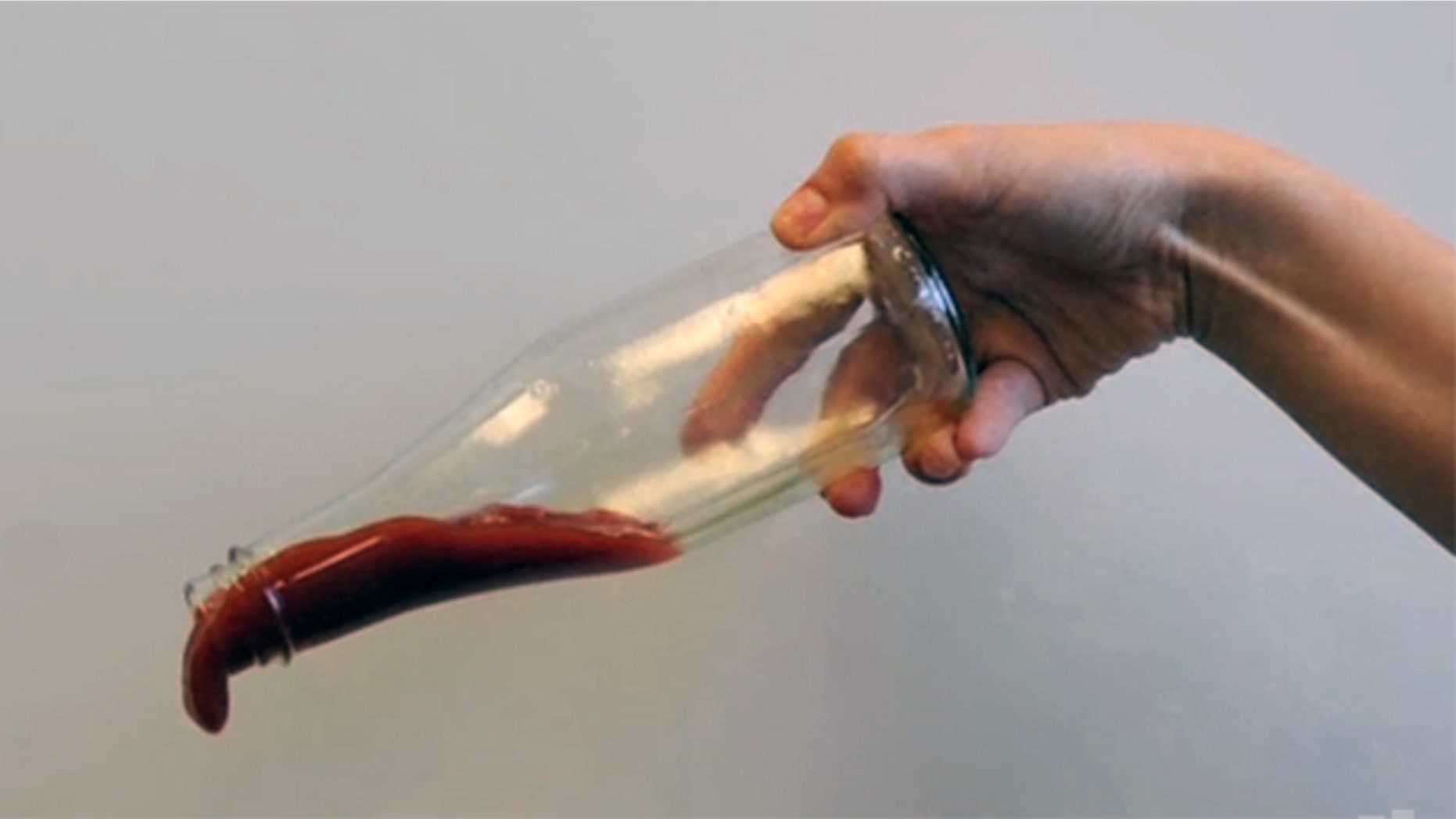 MIT researchers have developed a new surface that adds lubrication to containers to make thicker food substances flow out easily.