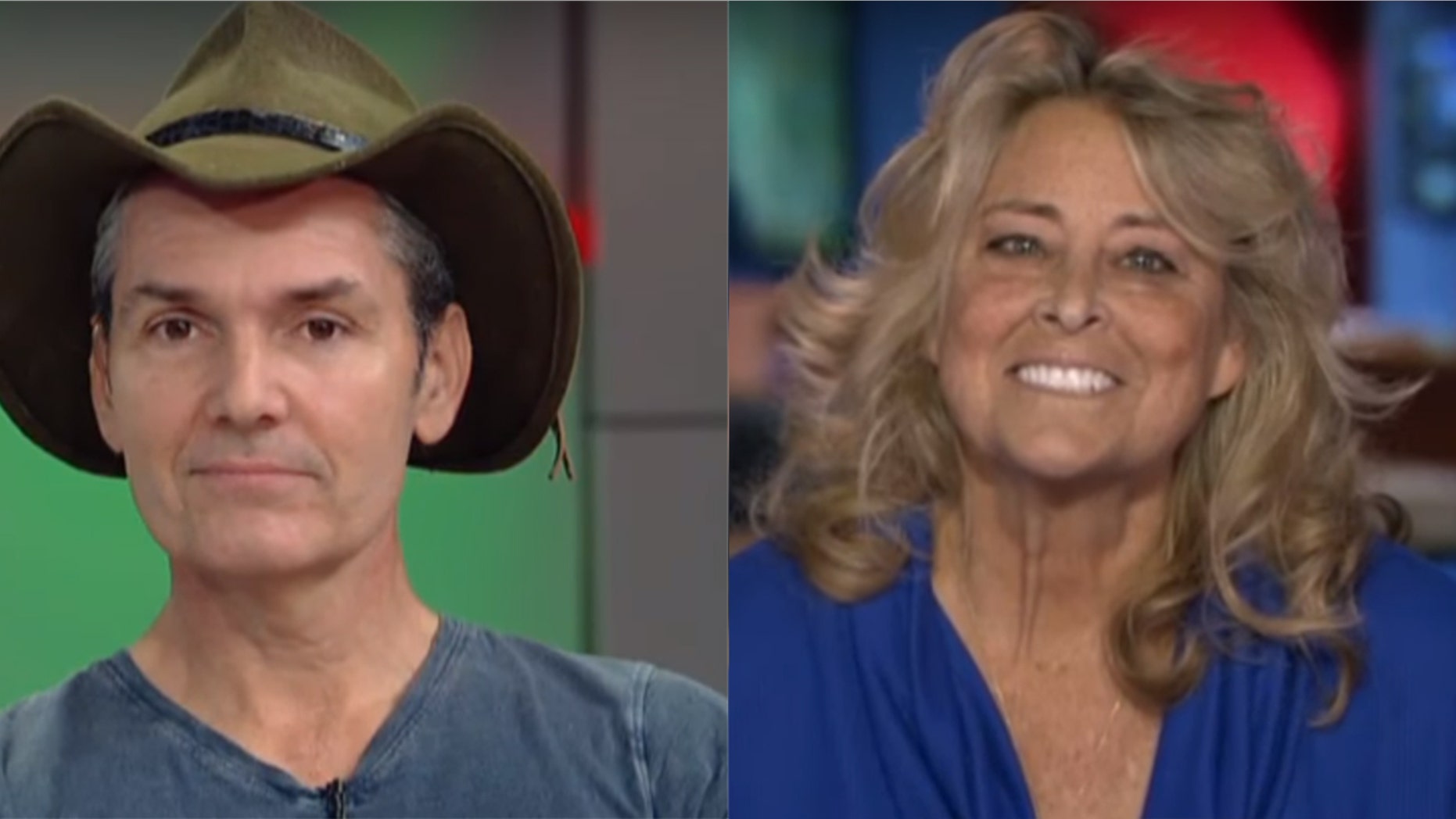 Kevin Shea, left, and Lois Knudson, right, appeared on Fox and Friends in December, but did not meet in-person until Thursday.