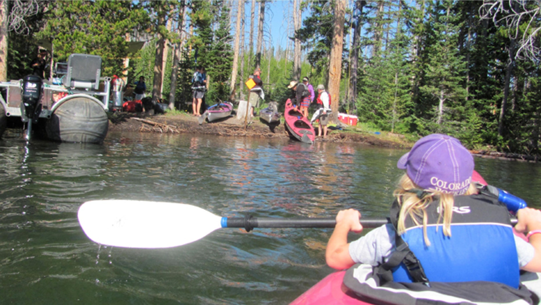 Kayaking on Lake Yellowstone