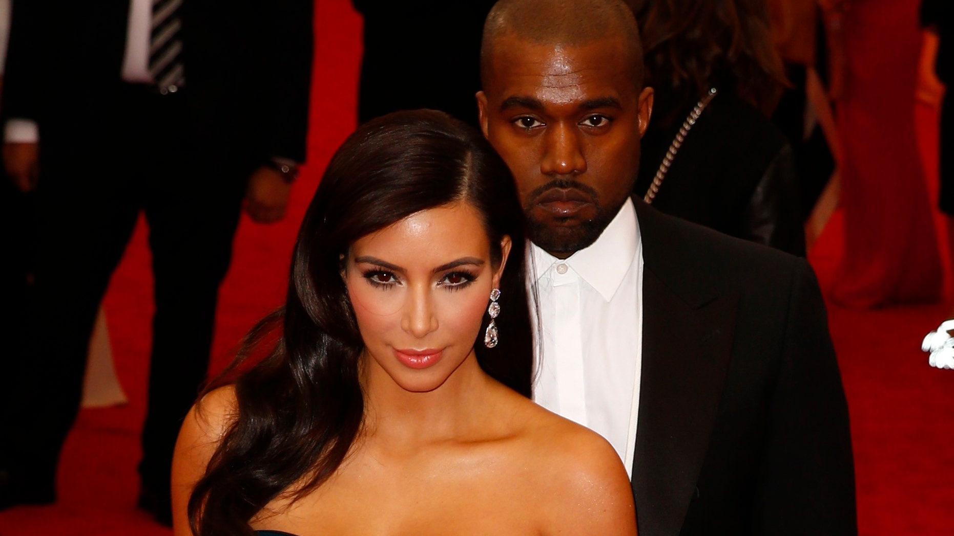 May 5, 2014. Kim Kardashian and Kanye West arrive at the Metropolitan Museum of Art Costume Institute Gala Benefit in New York.