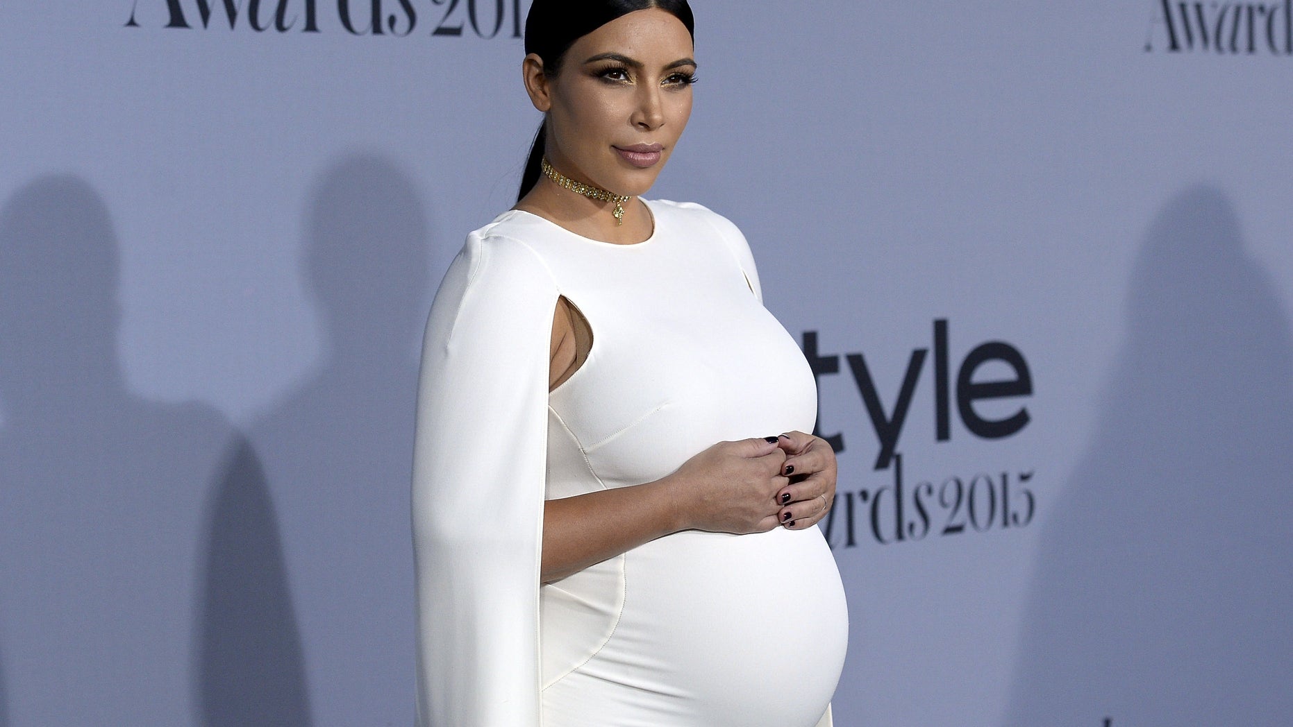 Oct. 27, 2015 -Kim Kardashian-West poses during the InStyle Awards at the Getty Center in Los Angeles. (REUTERS)