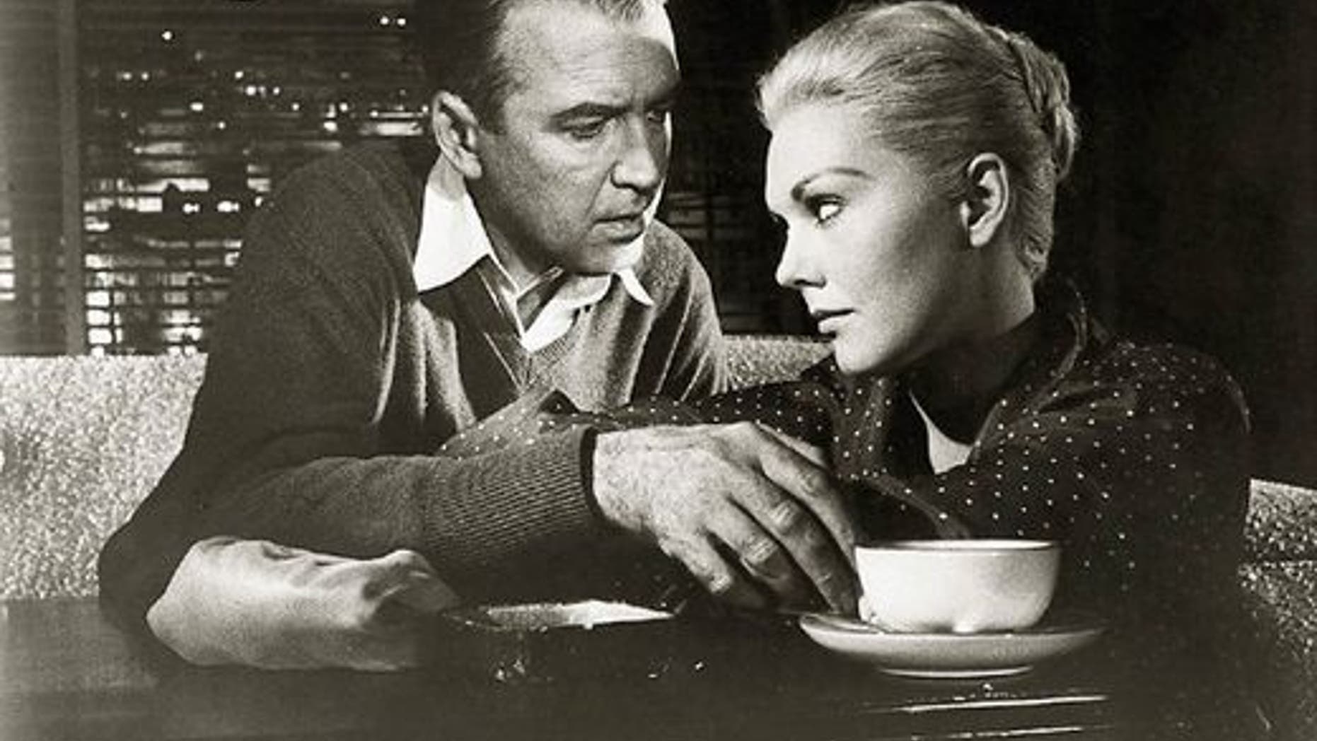 Jimmy Stewart and Kim Novak in 'Vertigo.' (Universal)