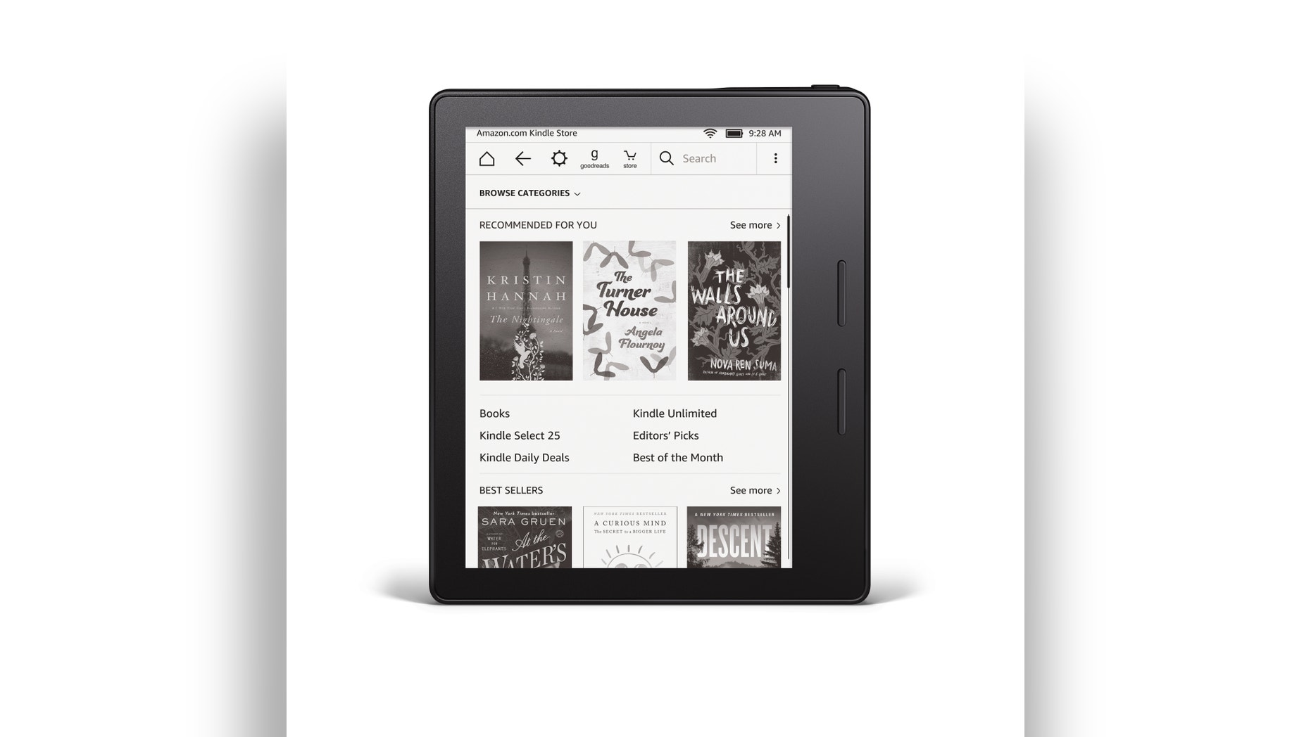 The Kindle Oasis (Amazon).
