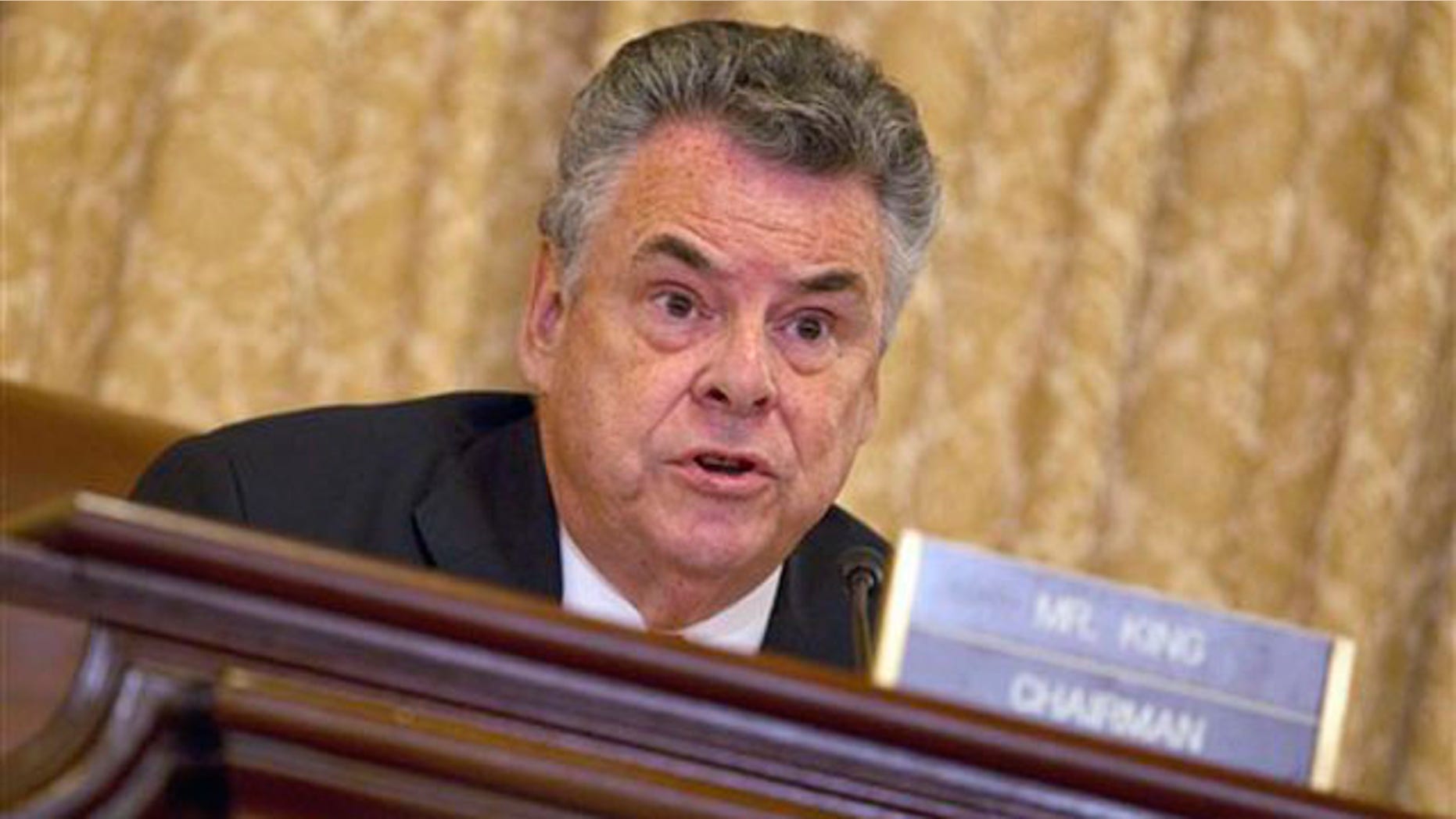 July 27, 2011: House Homeland Security Committee Chairman Rep. Peter King presides over a committee hearing in Washington.