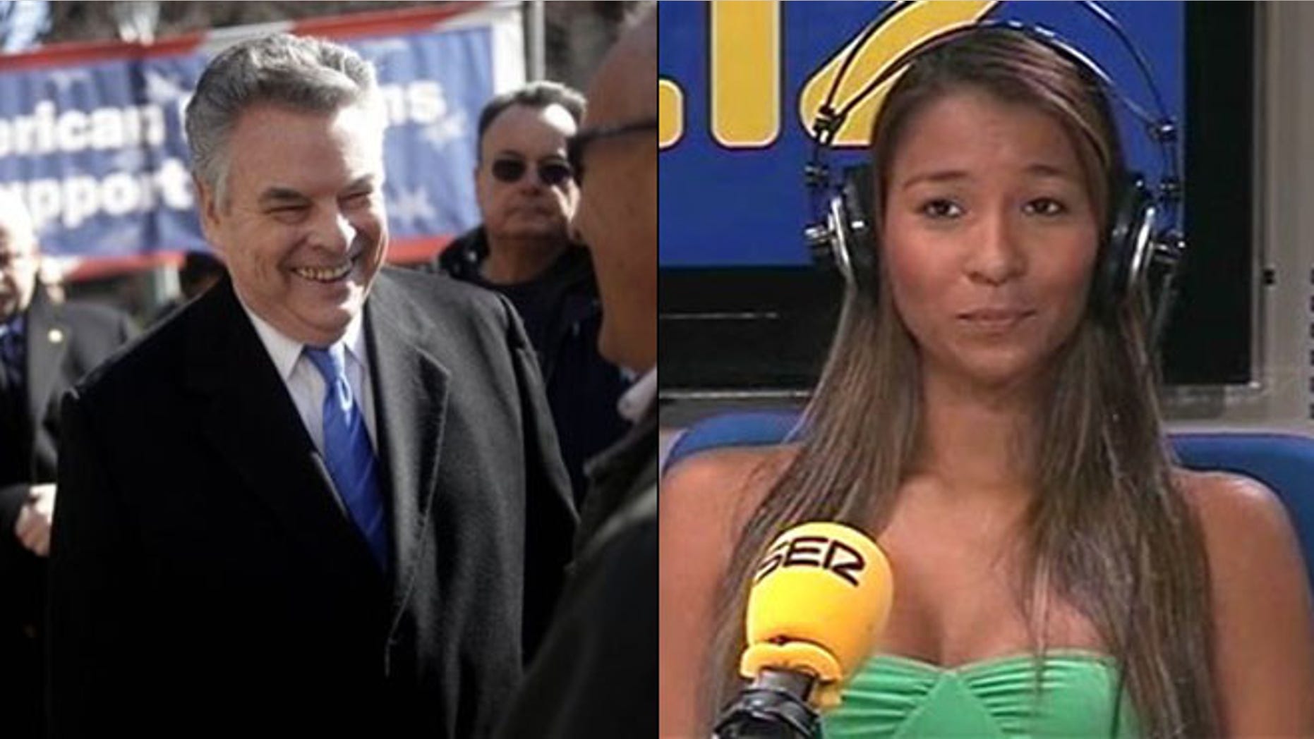 Shown here are Rep. Peter King, left, and Dania Londono Suarez, the woman purported to be at the center of the Colombia prostitution scandal involving Secret Service agents.