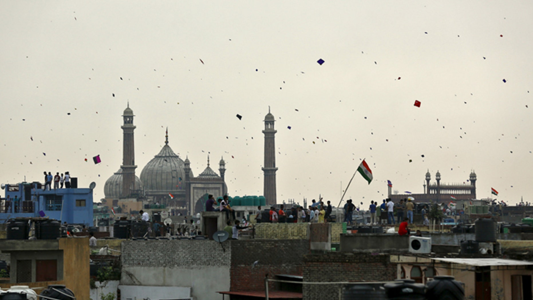 Indian police said three people died after their throats were slit by a glass-coated kite string during the country’s Independence Day celebration.