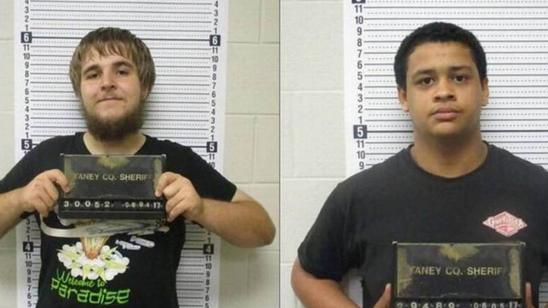 Kyle Wayne Williams, left, and Jordan Hall have been sentenced in connection with the torture and killing of a kitten.