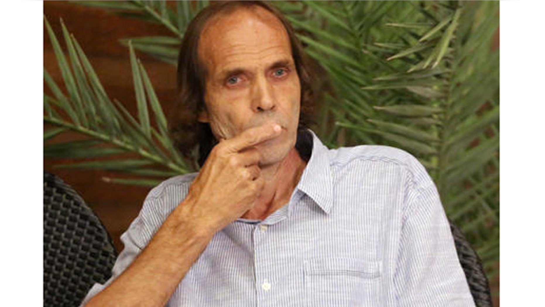 Released Norwegian hostage Kjartan Sekkingstad listens to Philippine President Rodrigo Duterte during his audience with the Philippine leader in Davao city in southern Philippines Sunday. (AP Photo/Manman Dejeto)