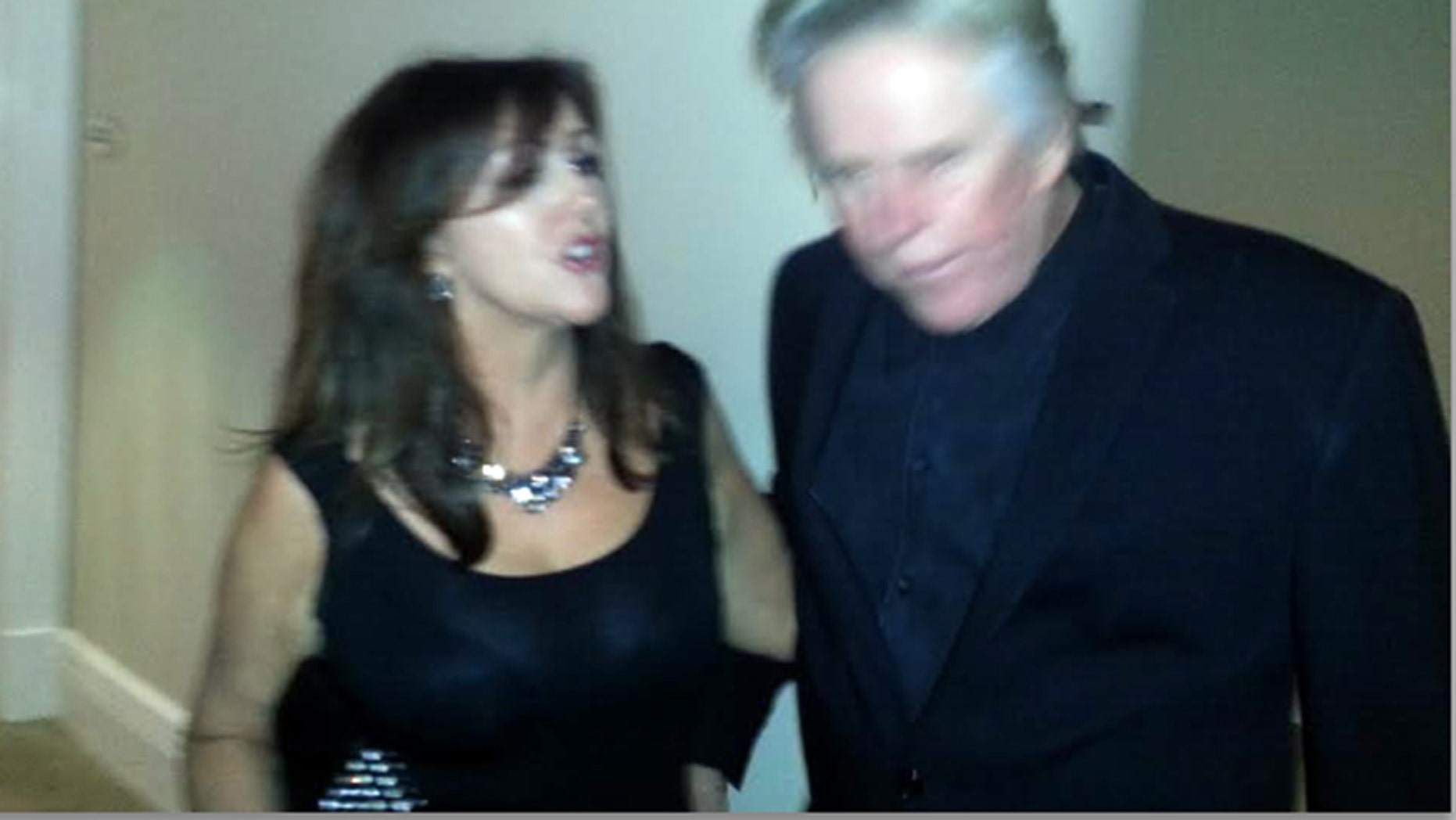 Krista Keller, right, and Gary Busey after the alleged slap took place.