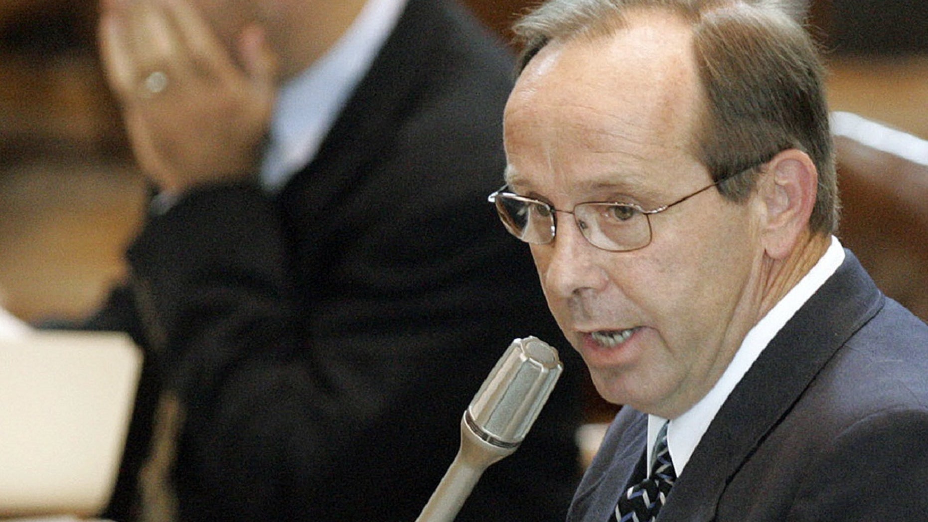 Oregon state Sen. Jeff Kruse, R-Roseburg, speaks at the state Capitol, in Salem, Ore., July 8, 2005.