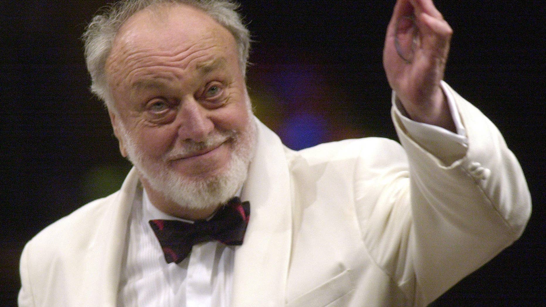 July 18, 2002. Kurt Masur, music director of the New York Philharmonic, gives his final New York performance as director at Lincoln Center.