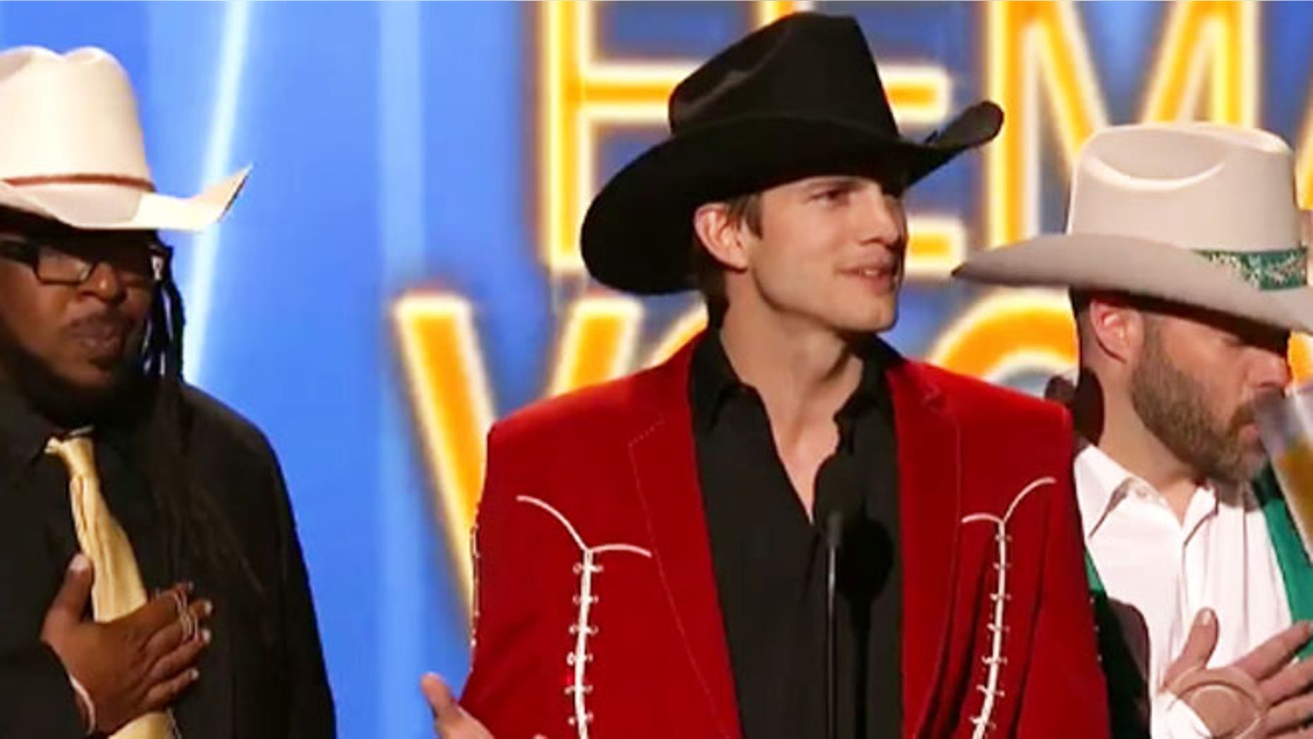 Ashton Kutcher at the 2012 ACM awards.