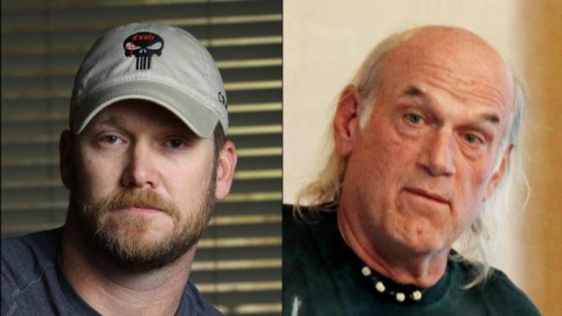 Former Navy SEAL Chris Kyle and former Minnesota Gov. Jesse Ventura. (AP Photo/File)