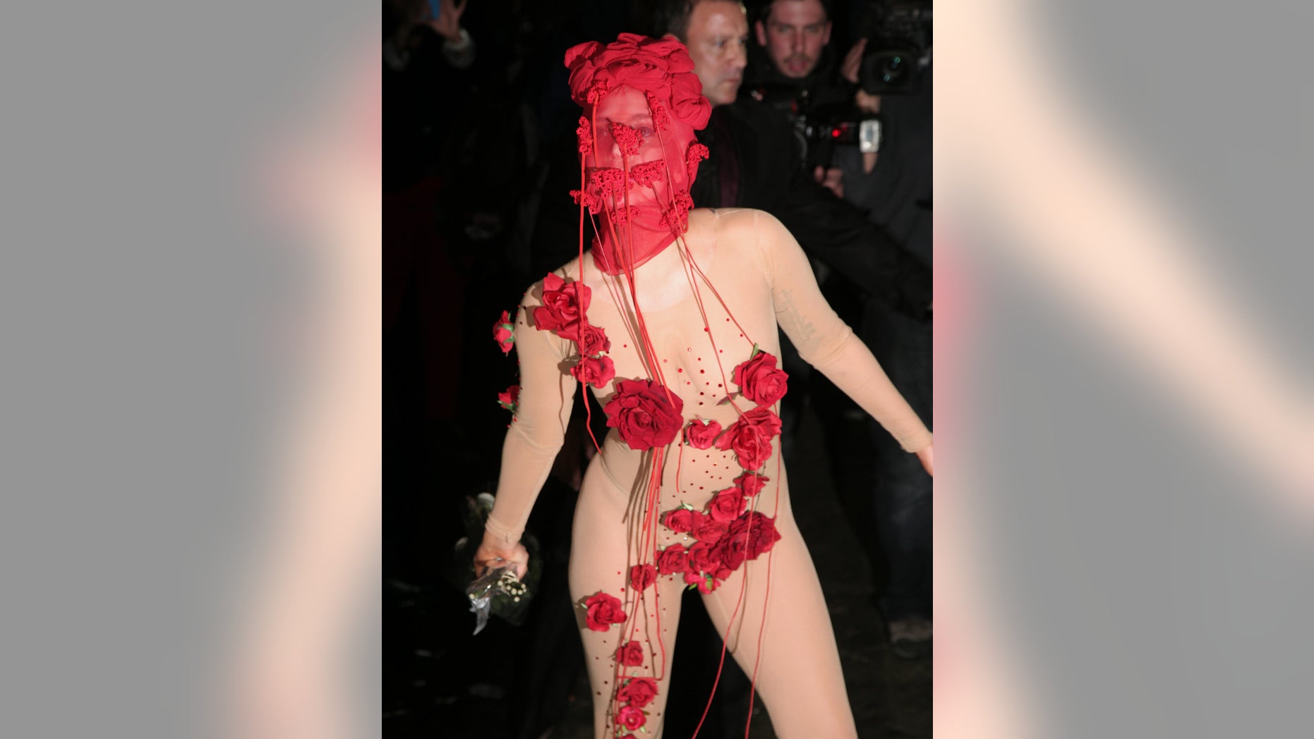 March 28, 2014. Recording artist Lady Gaga arrives at the Roseland Ballroom for the first night of her series of concerts at the venue.