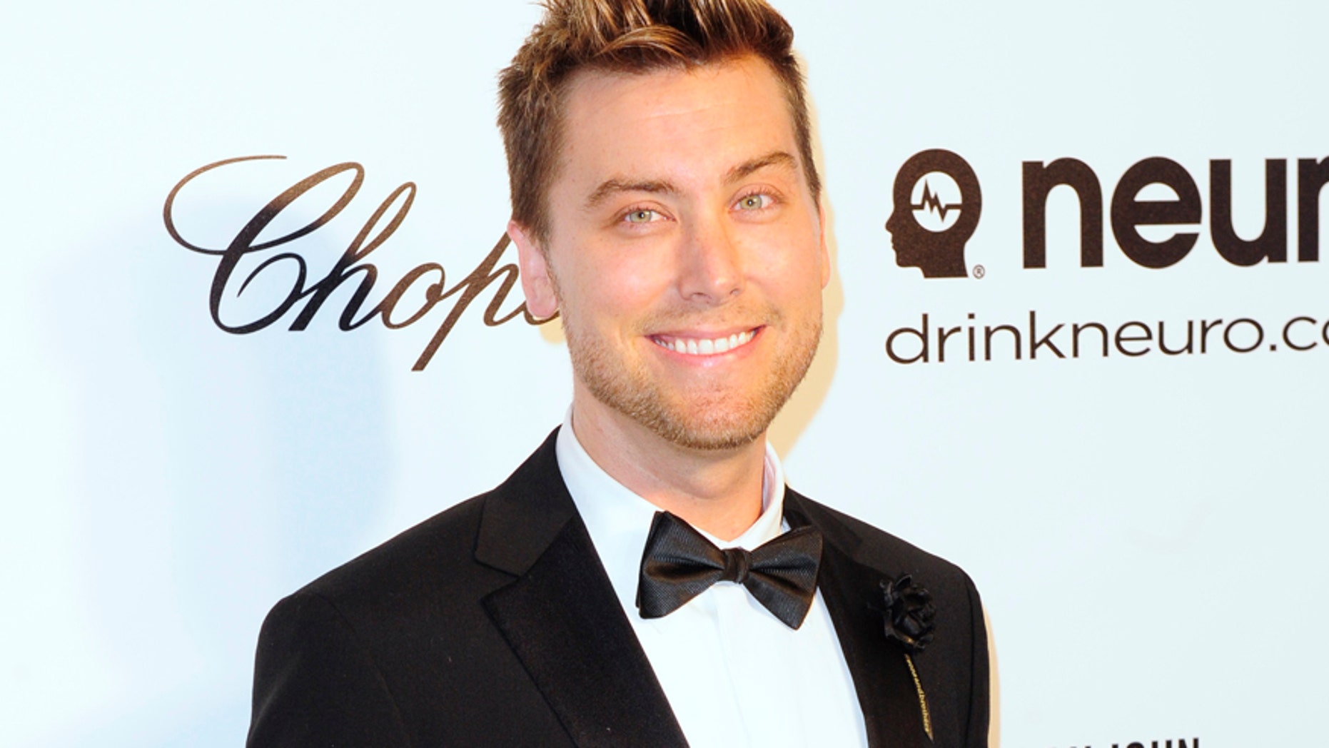 Pop singer Lance Bass arrives at the 2014 Elton John AIDS Foundation Oscar Party in West Hollywood, California March 2, 2014.